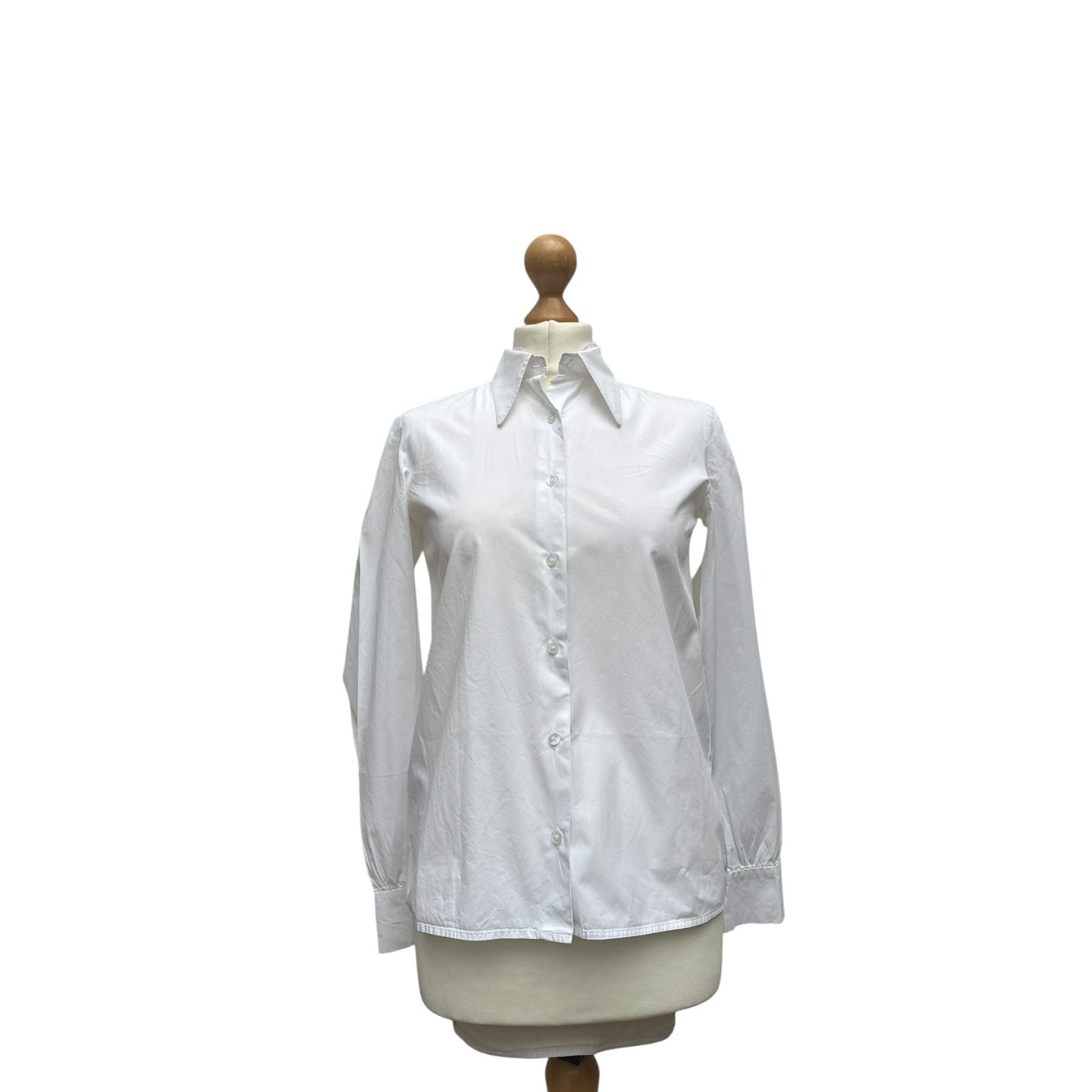 White Pointy Collar Shirt