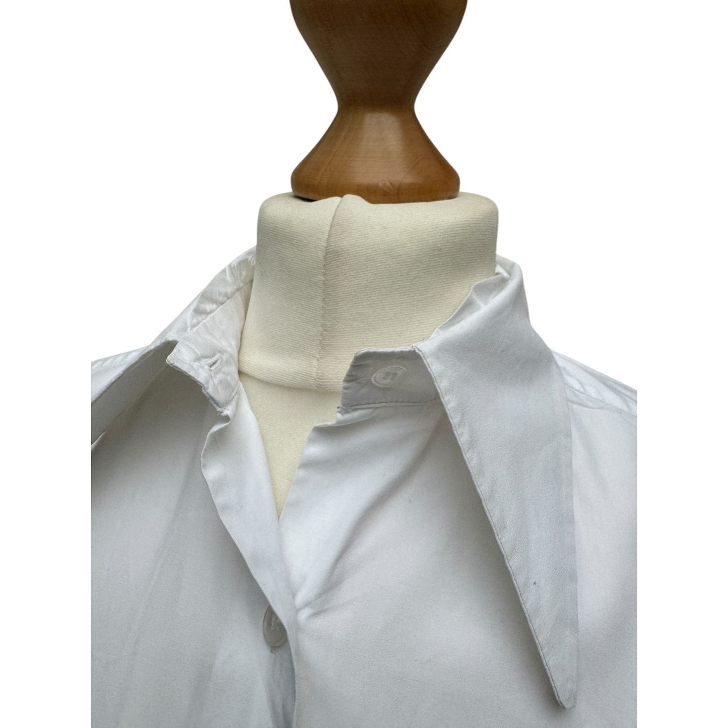 White Pointy Collar Shirt