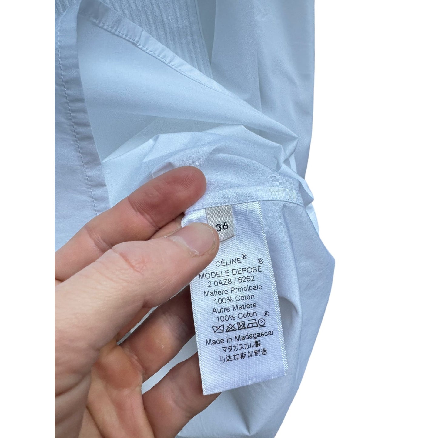 By Phoebe Philo Reinvented Smoking White Shirt