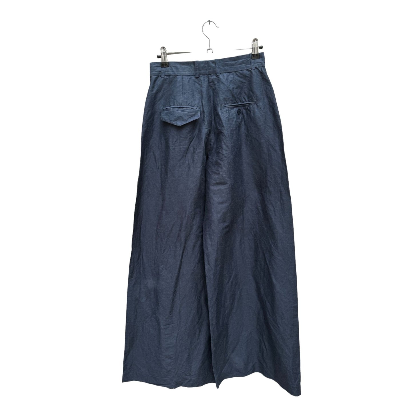 By Phoebe Philo Navy Wide Linen Pants