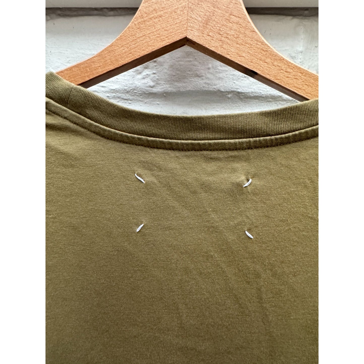 Kaki Cotton T-shirt Iconic 4 Stitches