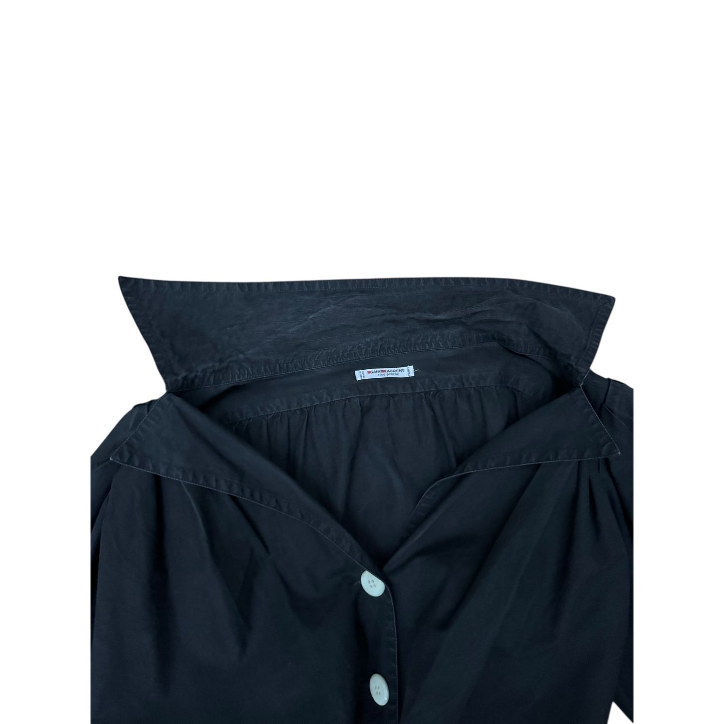 Yves Saint Laurent Paris Black Cotton Shirt Size 38 / M