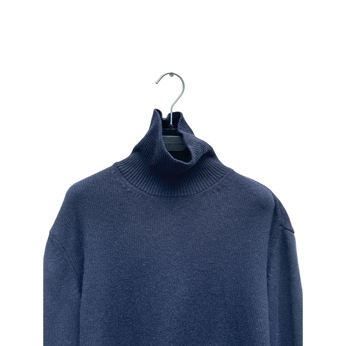 Navy Cashmere Rollneck Sweater