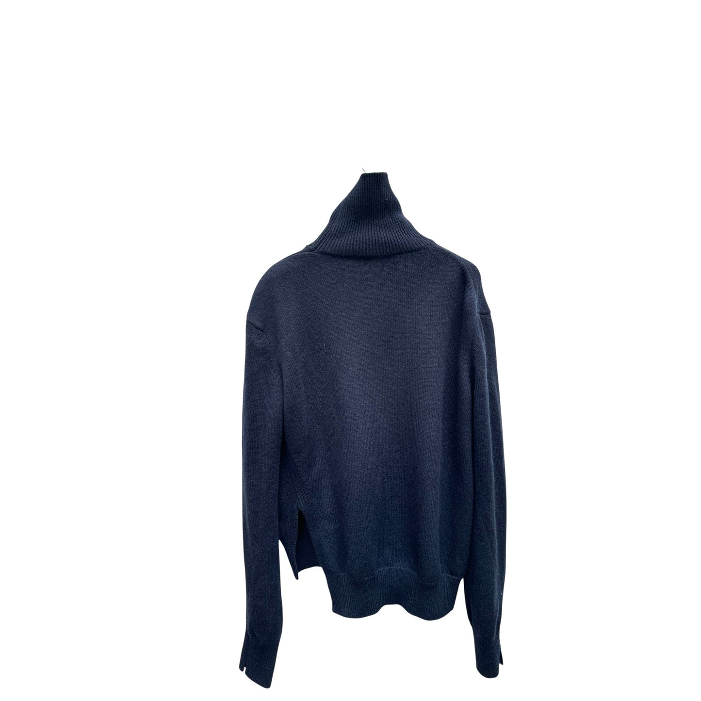 Navy Cashmere Rollneck Sweater