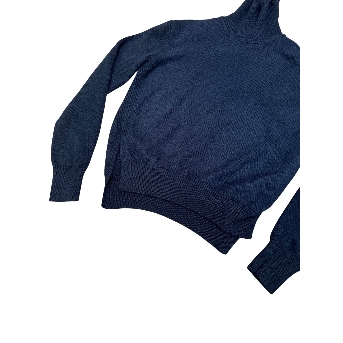 Navy Cashmere Rollneck Sweater