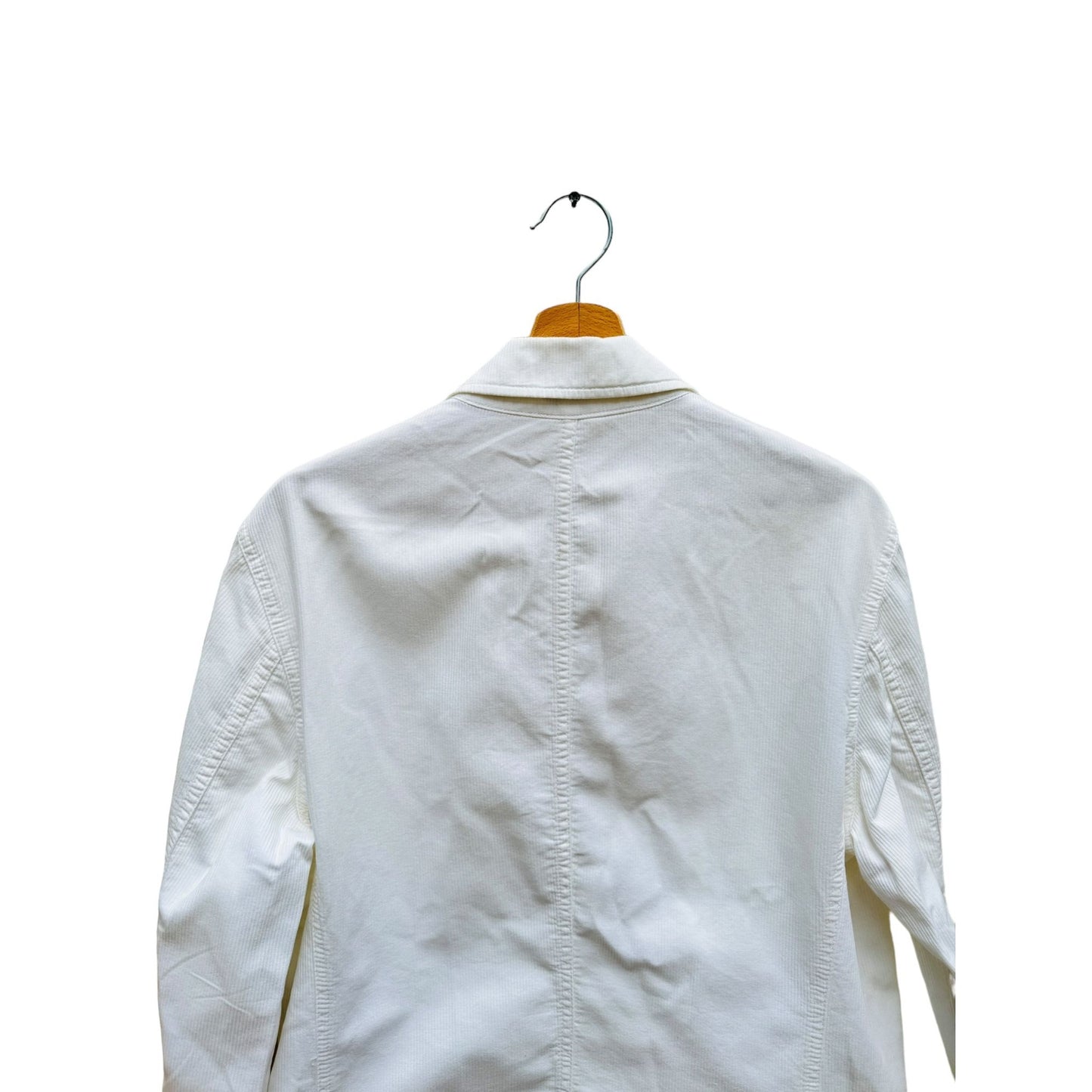 White Corduroy Velvet Blazer Jacket
