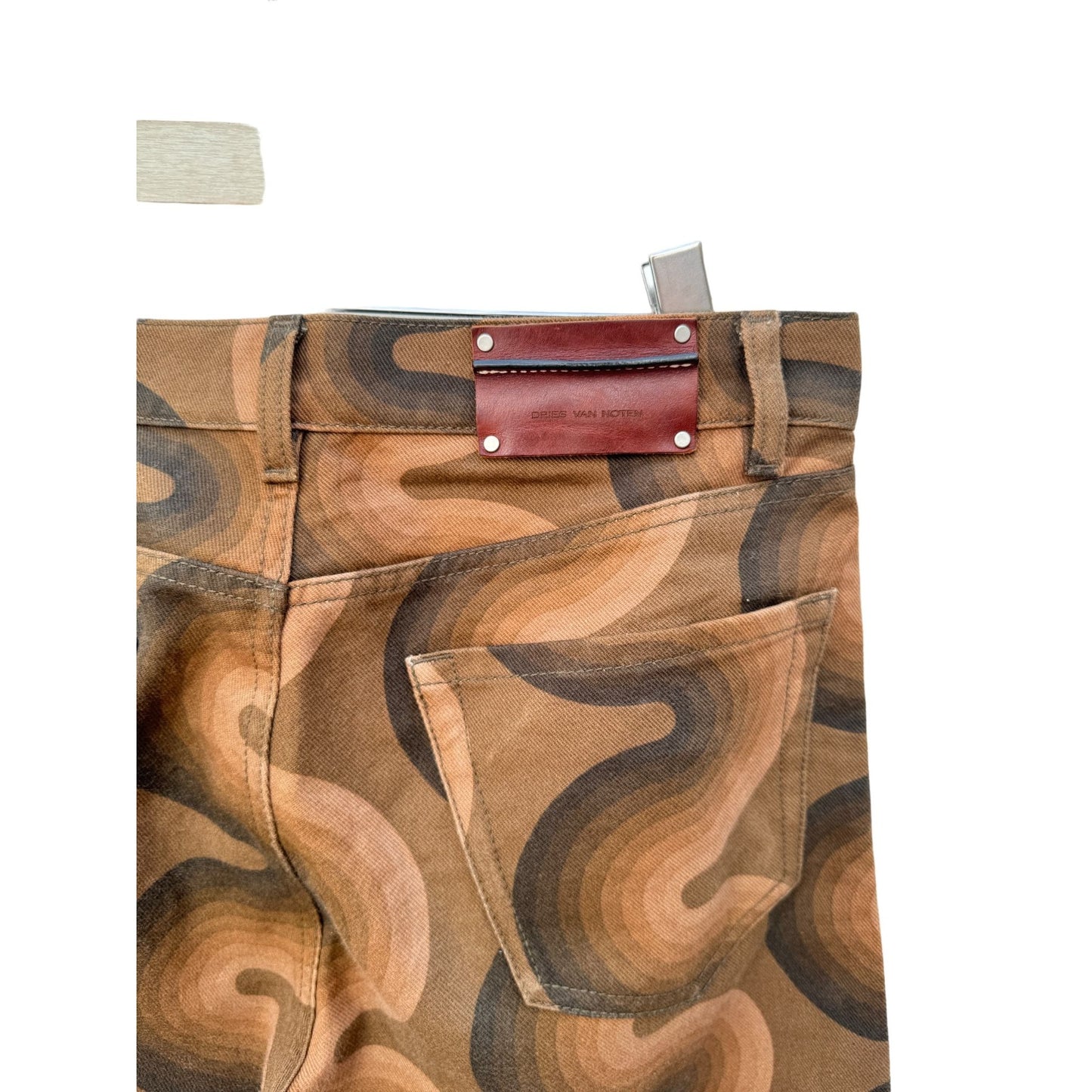 Verner Panton Brown Cotton Wave Denim Pants