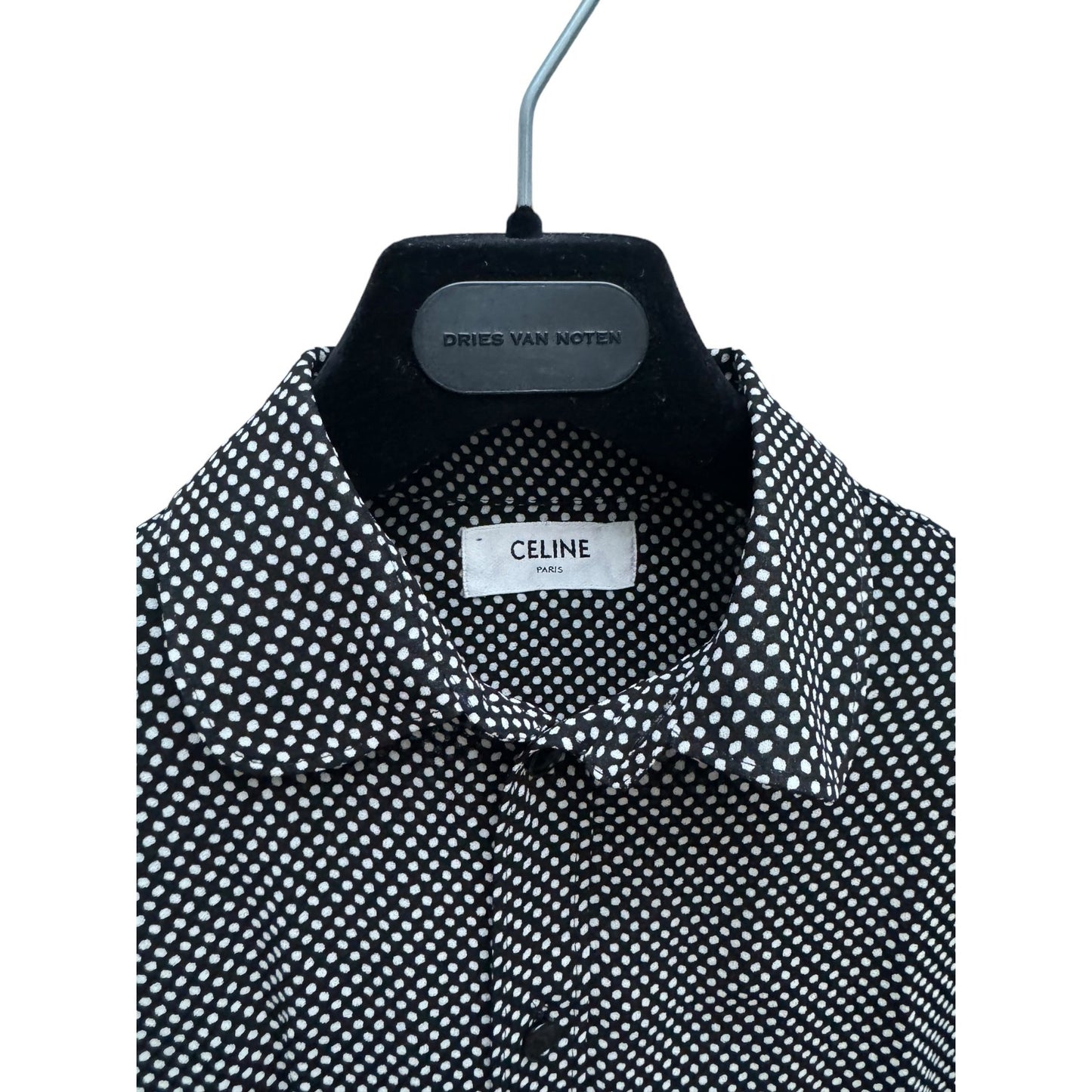 By Hedi Slimane Black White Dot Shirt