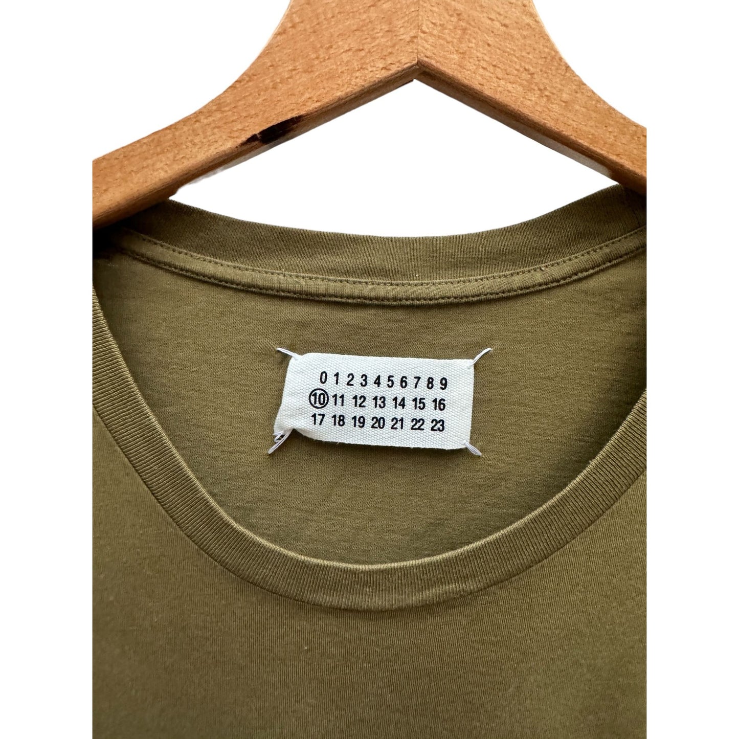 Kaki Cotton T-shirt Iconic 4 Stitches