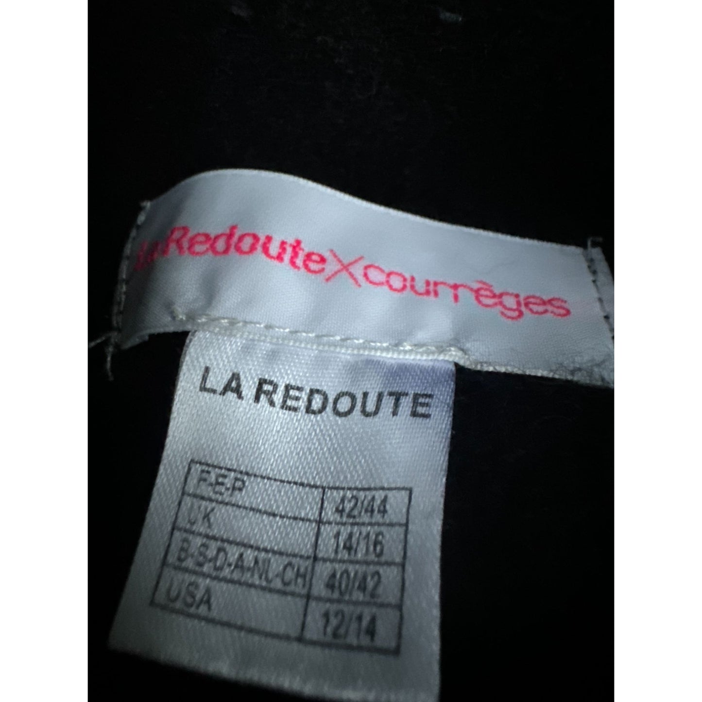 Black Cashmere Sweater Courreges logo on front