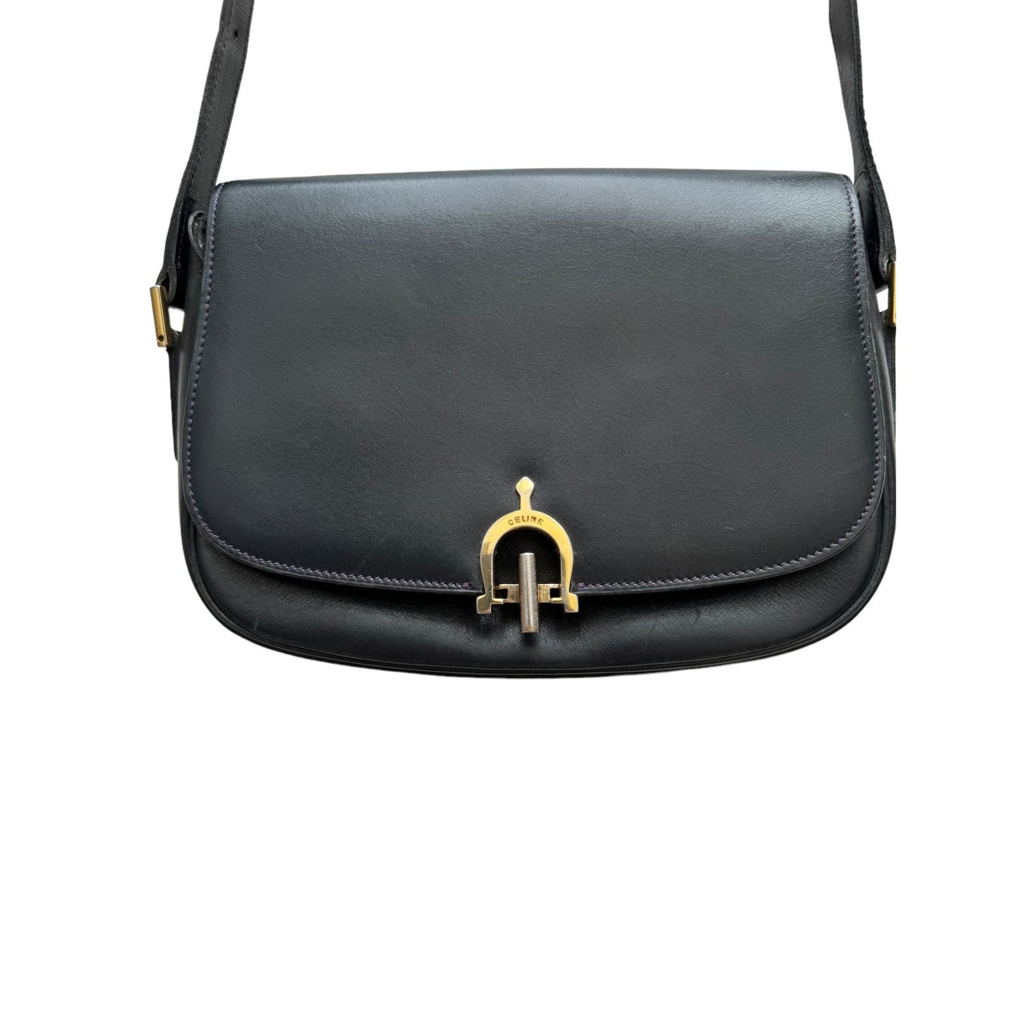 Crecy Vintage Black Leather Bag