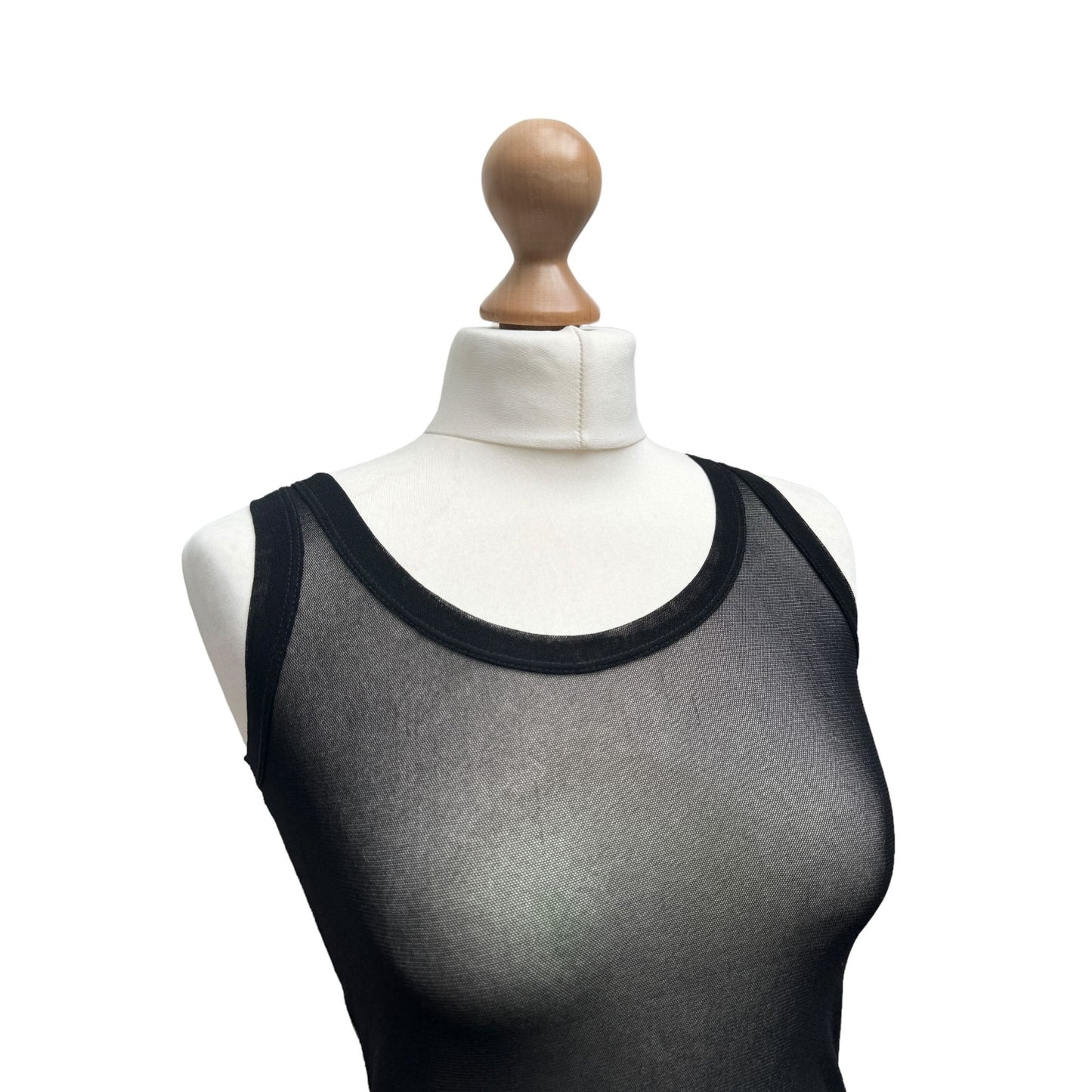 Vintage Black Nylon Tank Top