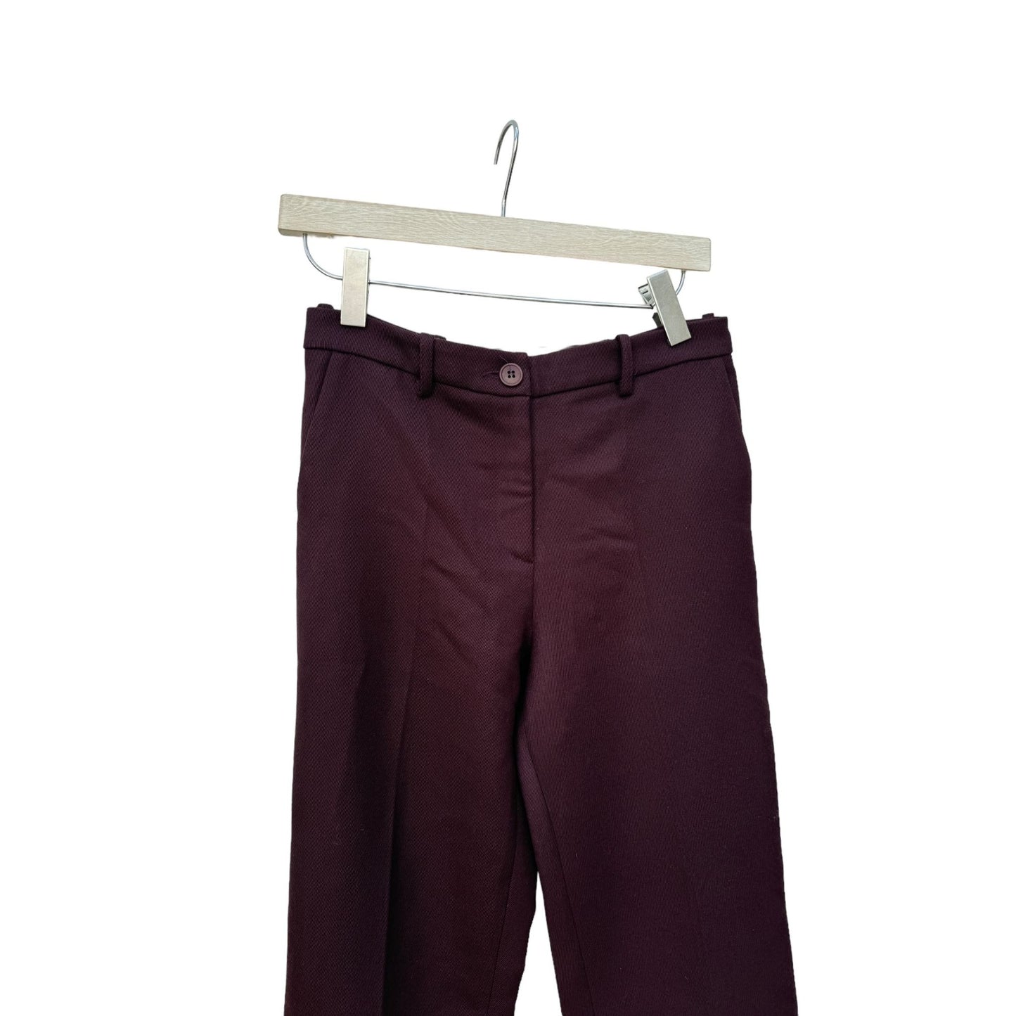 La Reconstruction Burgundy Wool Pants
