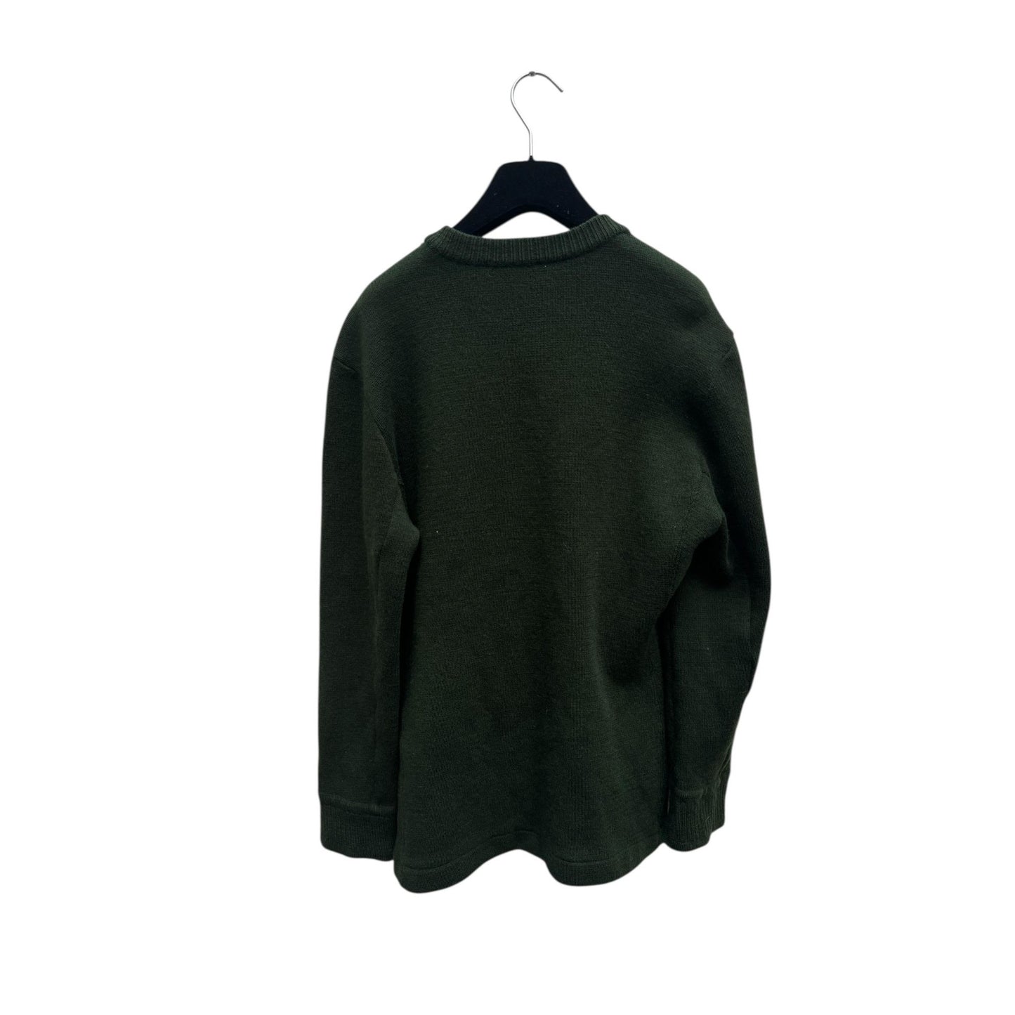 1970s Dark Forest Merino Wool Cardigan