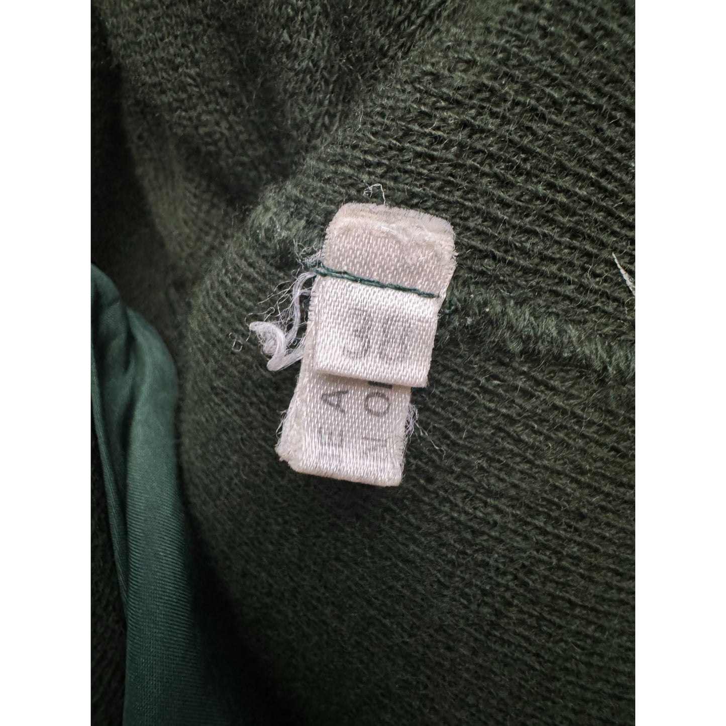 1970s Dark Forest Merino Wool Cardigan