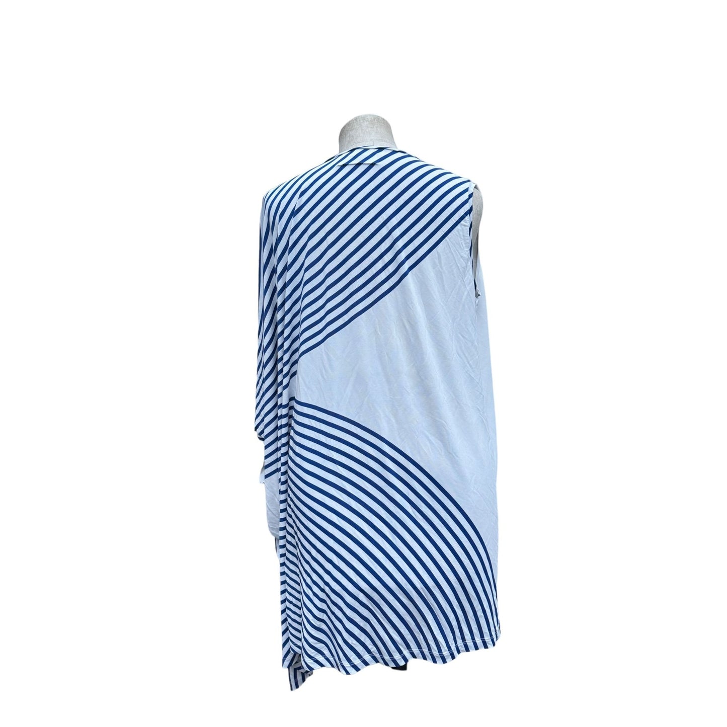 MM6 Navy White Striped Top