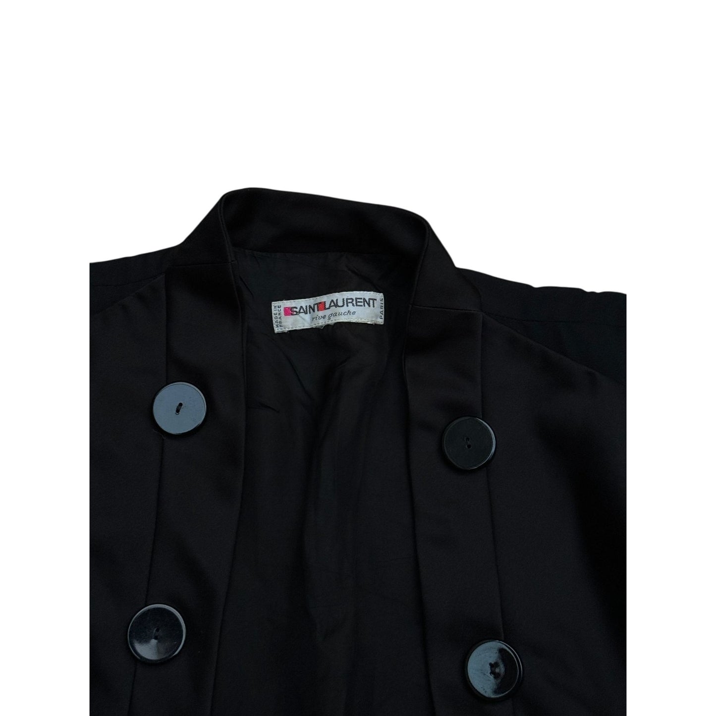 1970s Vintage Black Wool Dress