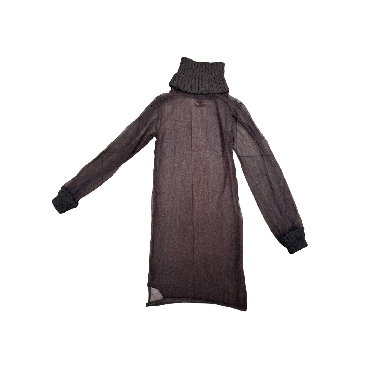 Vintage 1970s Brown Sheer Rollneck