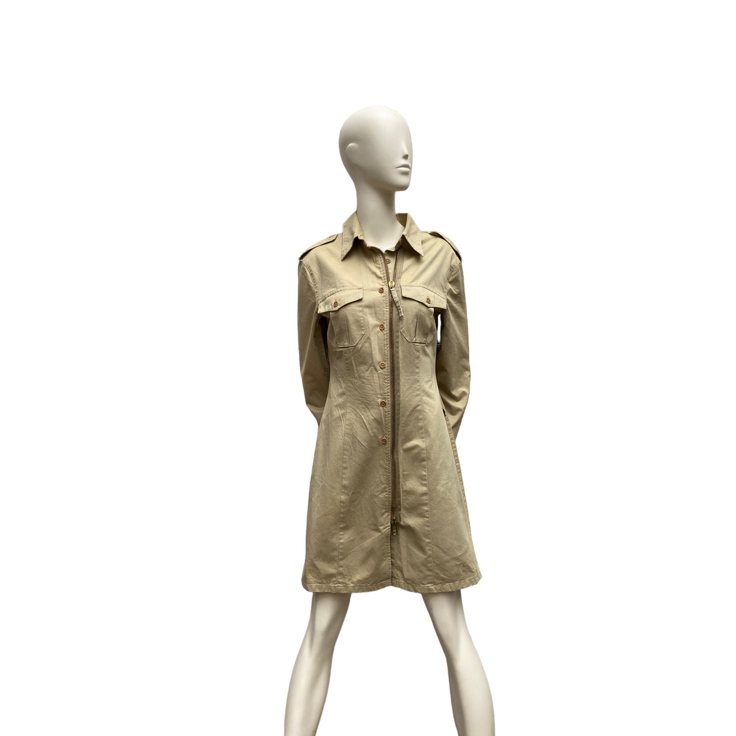 Vintage Beige Cotton Dress