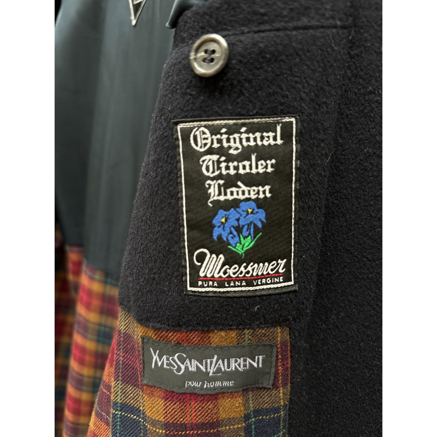 Navy Wool Loden Coat