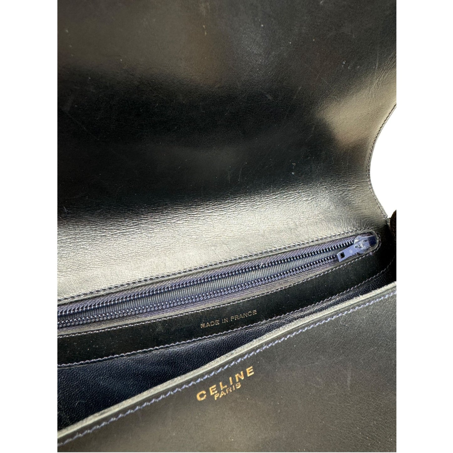 Crecy Vintage Black Leather Bag