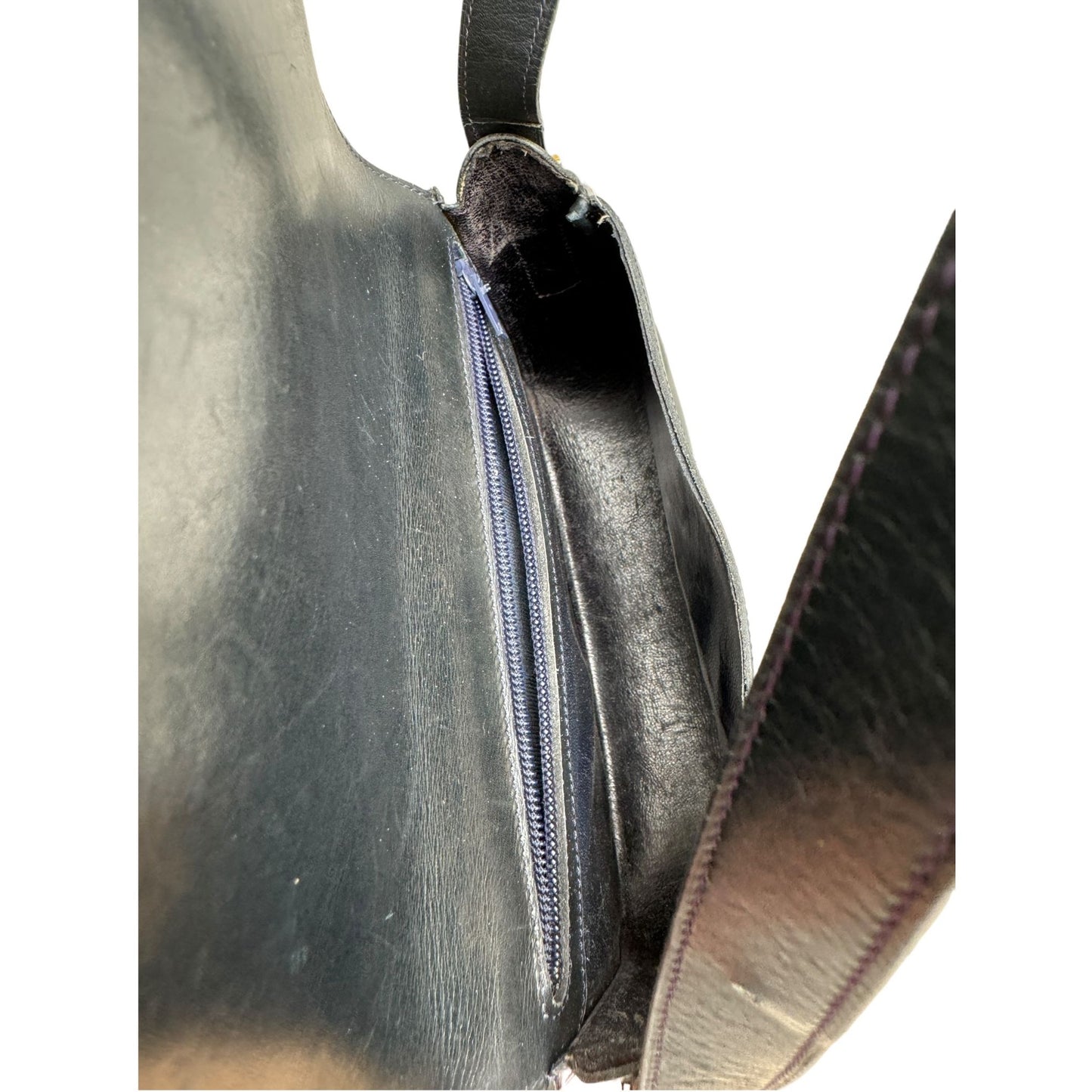 Crecy Vintage Black Leather Bag