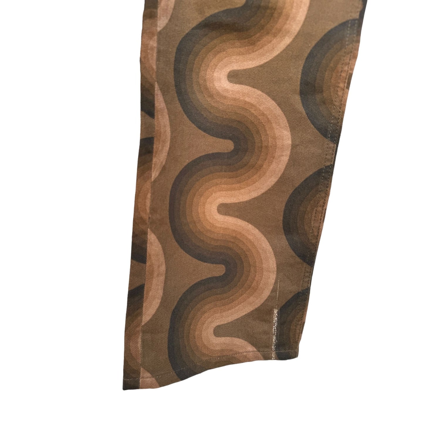Verner Panton Brown Cotton Wave Denim Pants