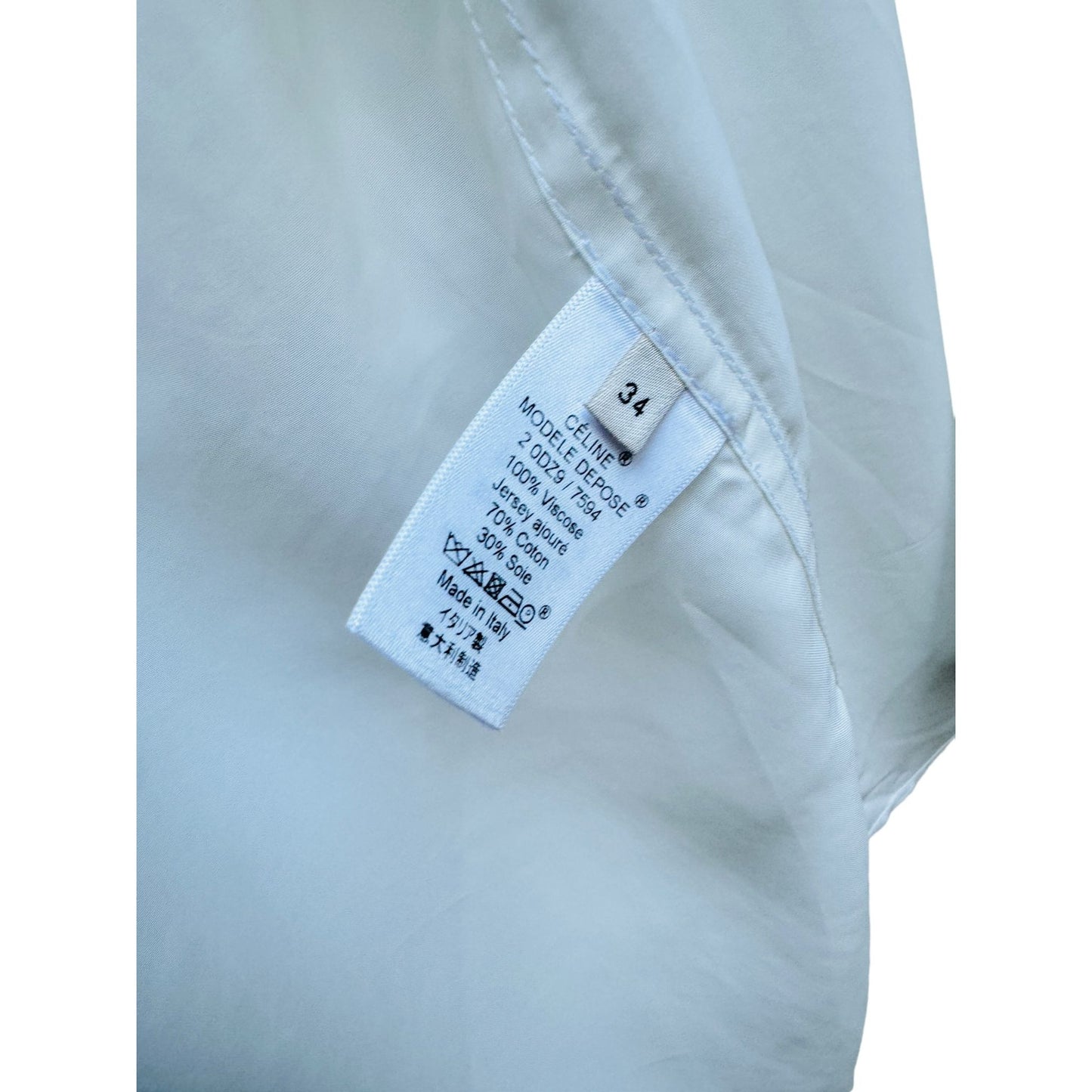 By Phoebe Philo SS 2018 White Button down shirt with lace details