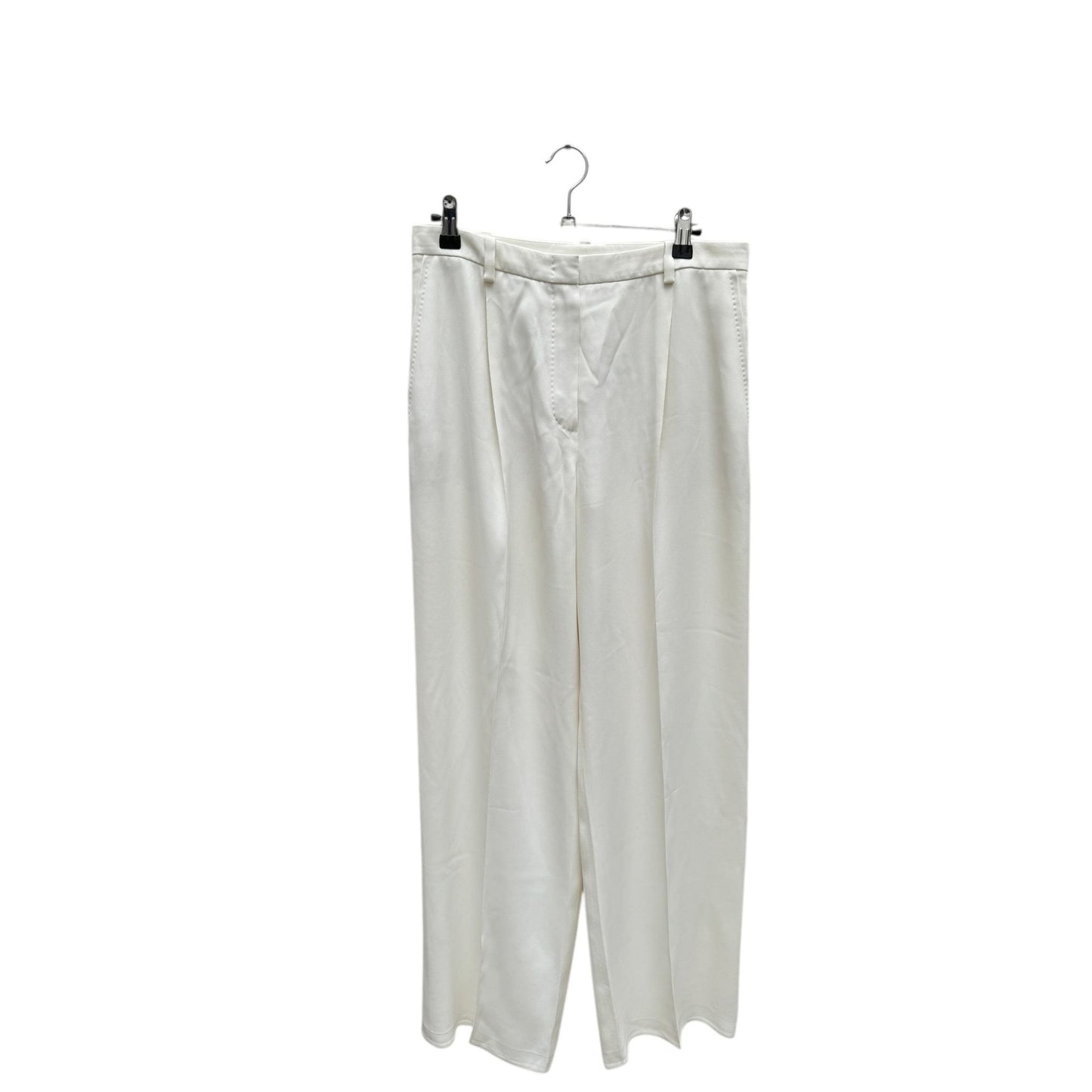 White Wide-Leg Trousers