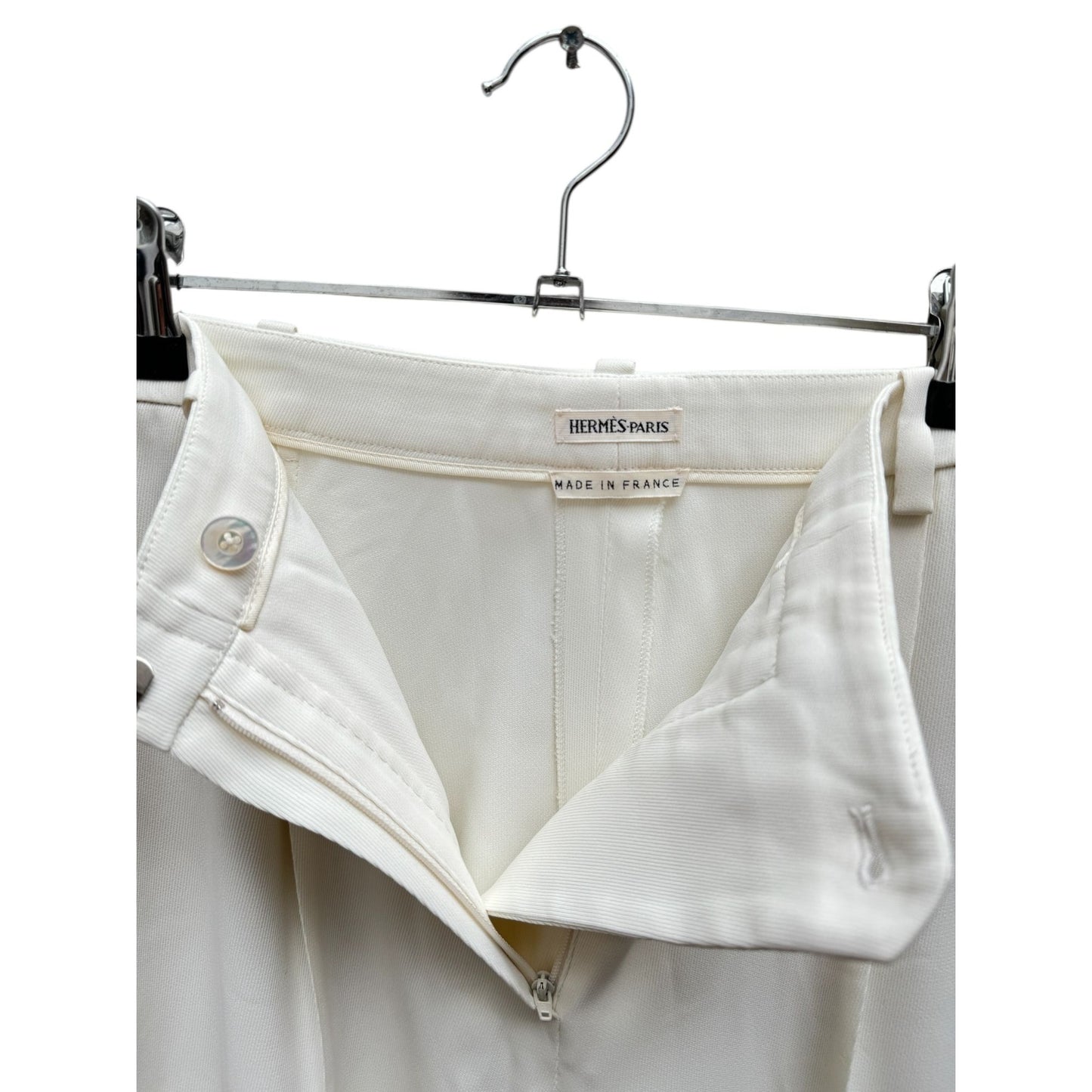 White Wide-Leg Trousers