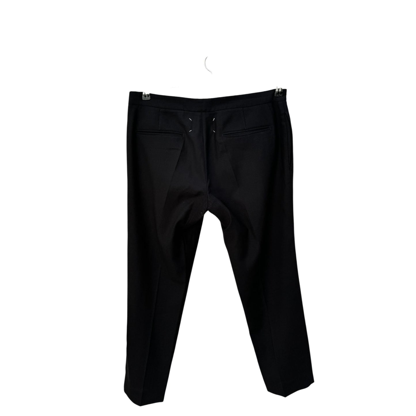 Black Wool Trousers with 4-Stitches