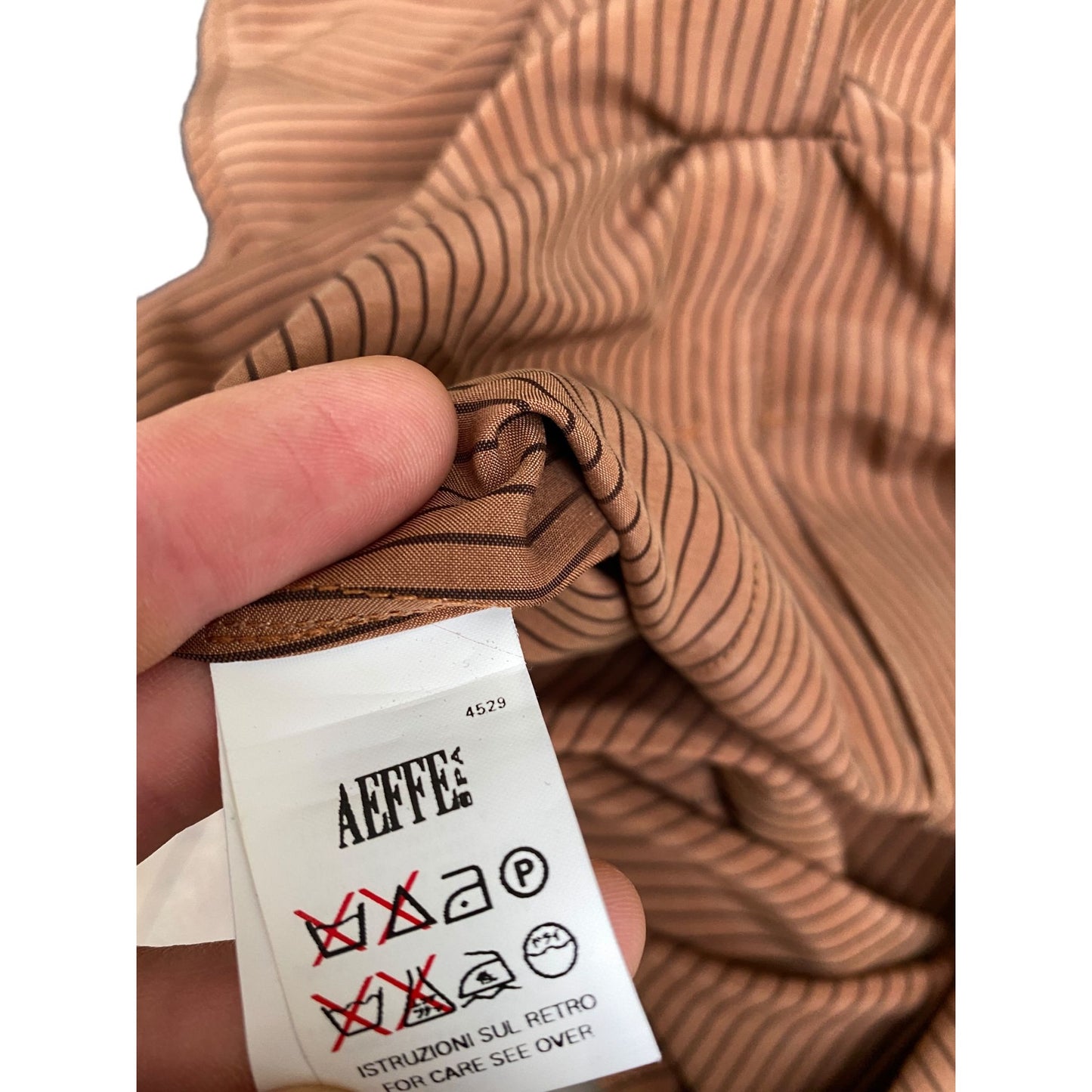 Vintage Brown Built-in Striped Suspenders Shirt