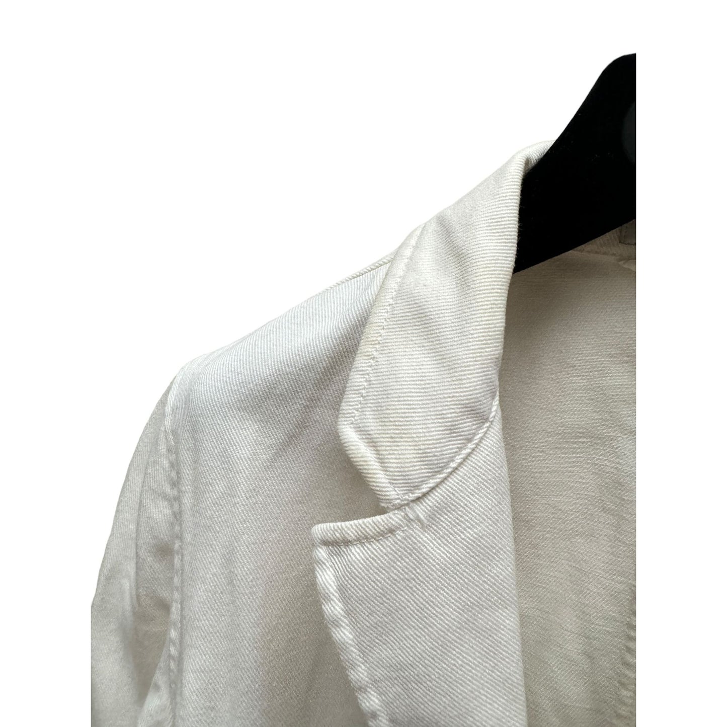 White Denim Blazer Jacket Size IT 42 fits S