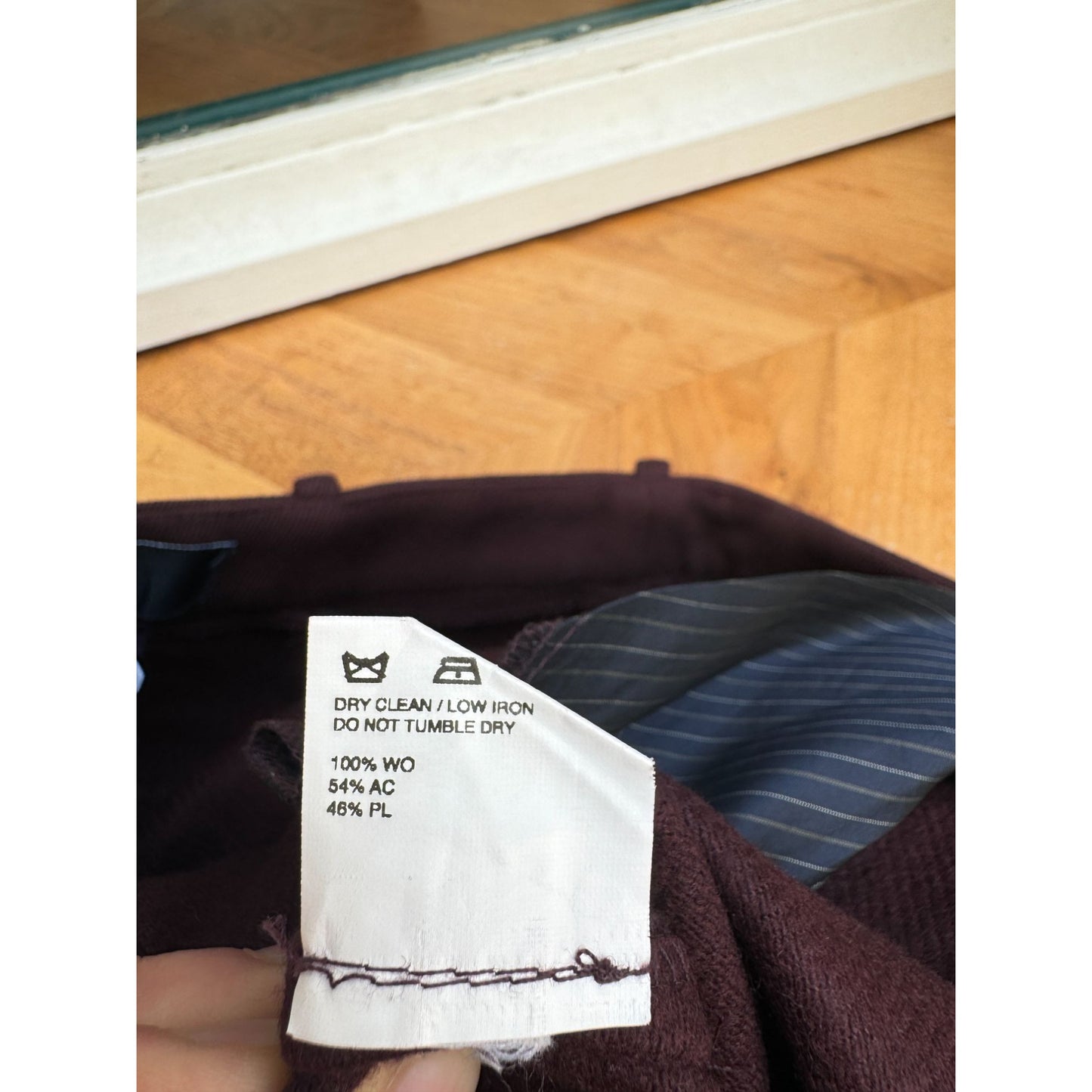 La Reconstruction Burgundy Wool Pants