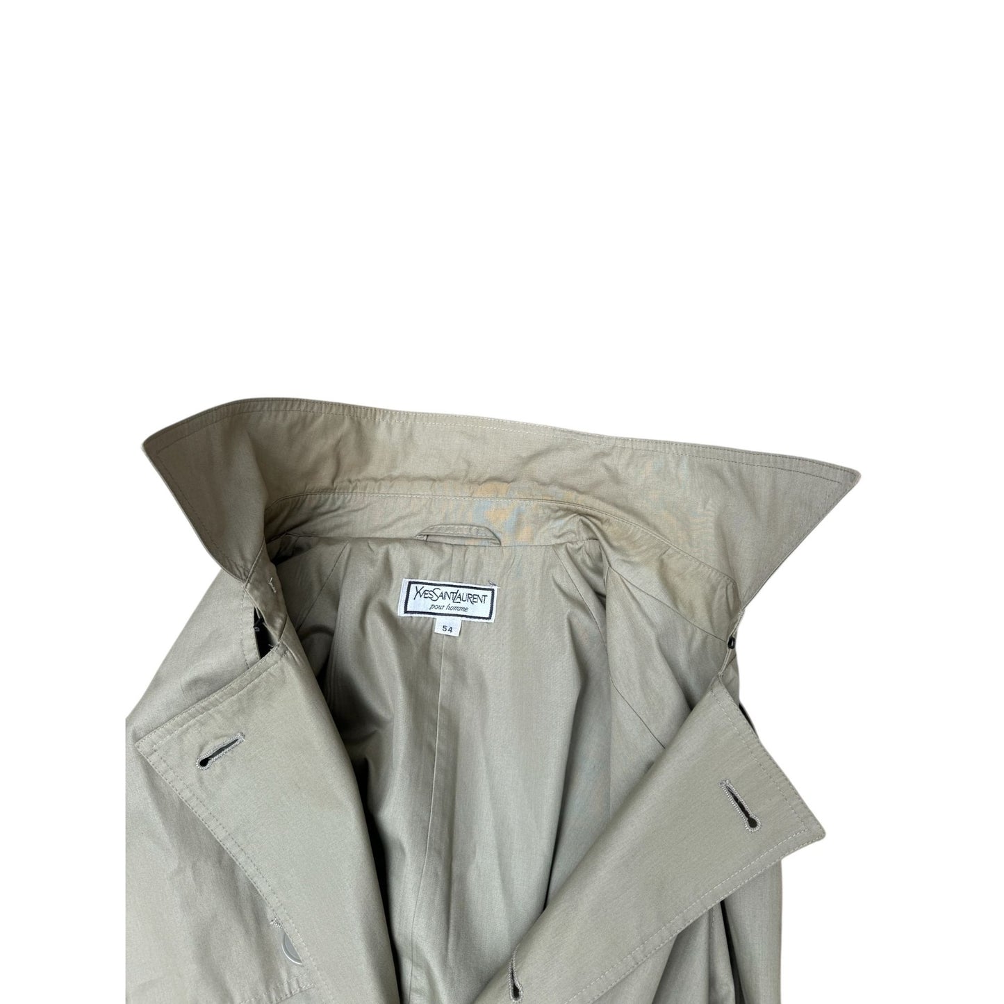 1980s Khaki Belted Trench Coat – Made in France
