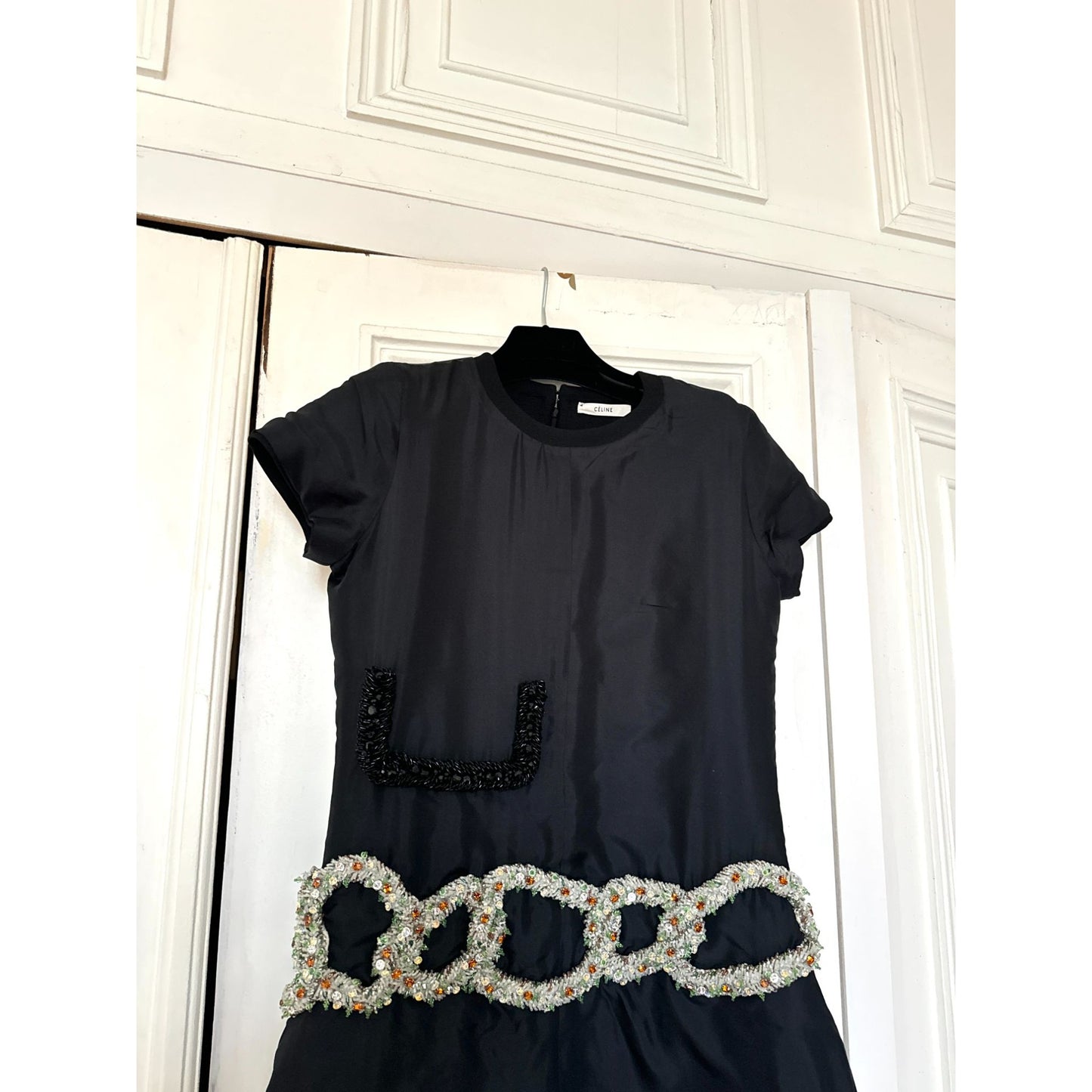 Phoebe Philo Winter 2016 Runway Mulberry Silk Dress with Crystal Embellished Belt Size 36 / XS to S