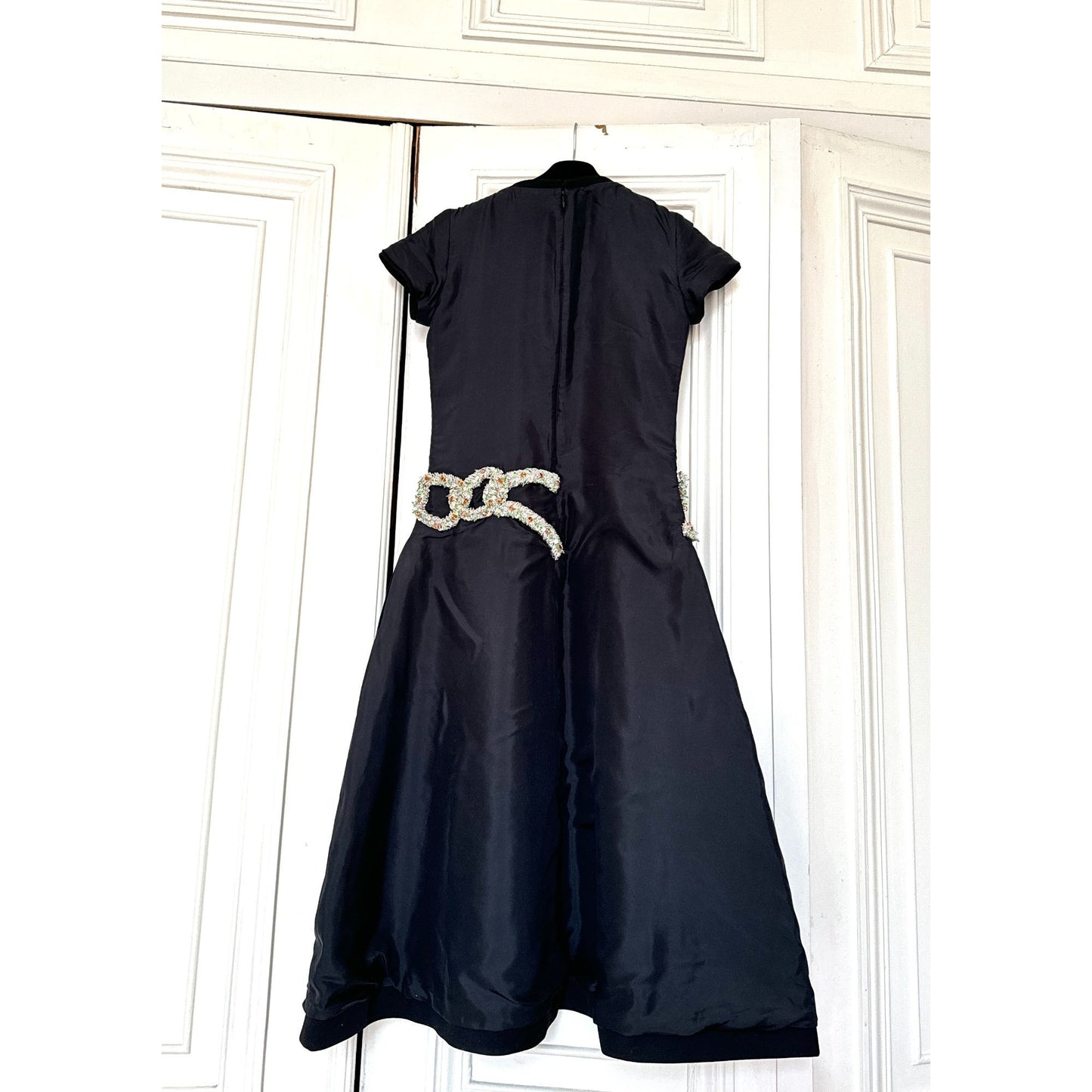 Phoebe Philo Winter 2016 Runway Mulberry Silk Dress with Crystal Embellished Belt Size 36 / XS to S