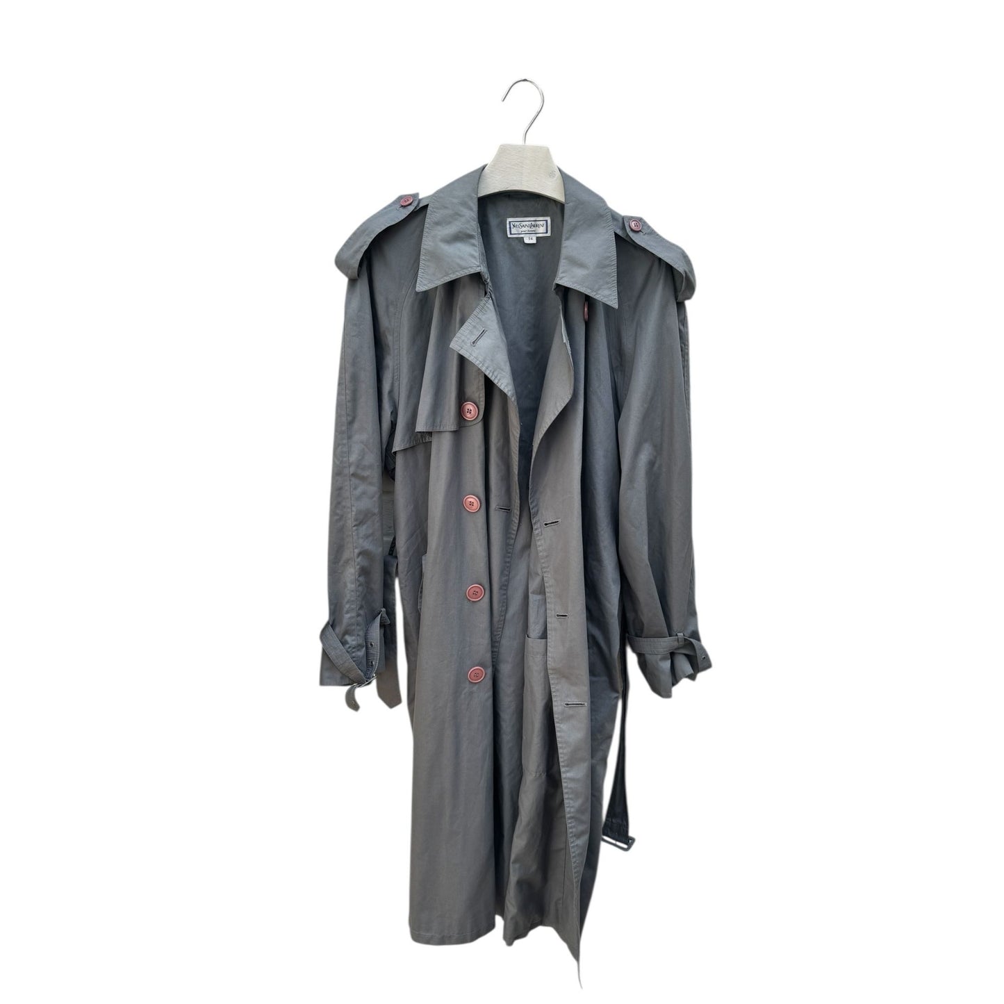 Grey Belted Trench Coat - Lined