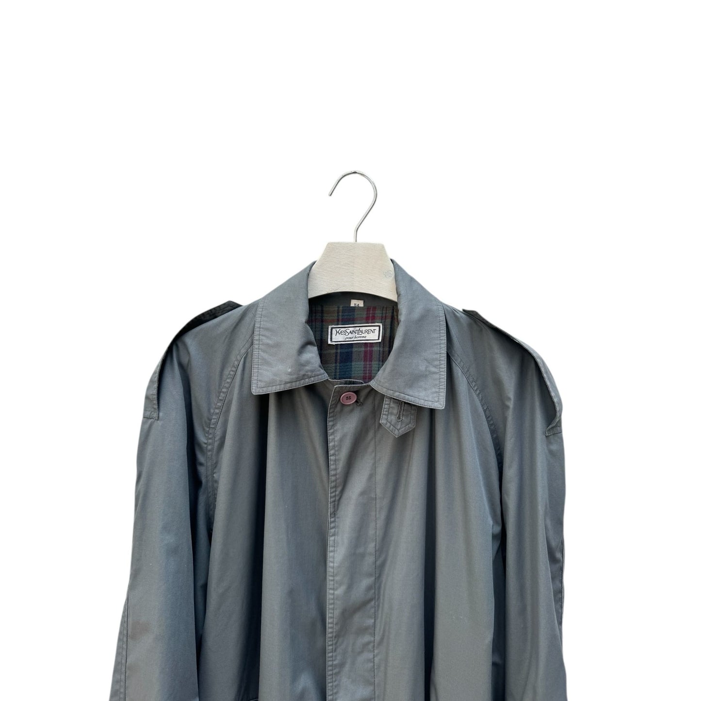 Grey Belted Trench Coat - Lined