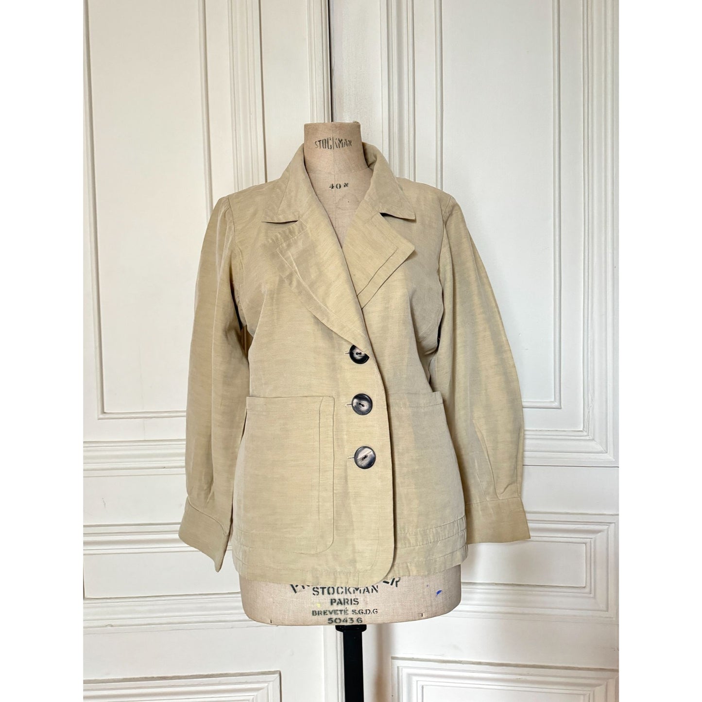 Beige Vareuse Blazer Jacket