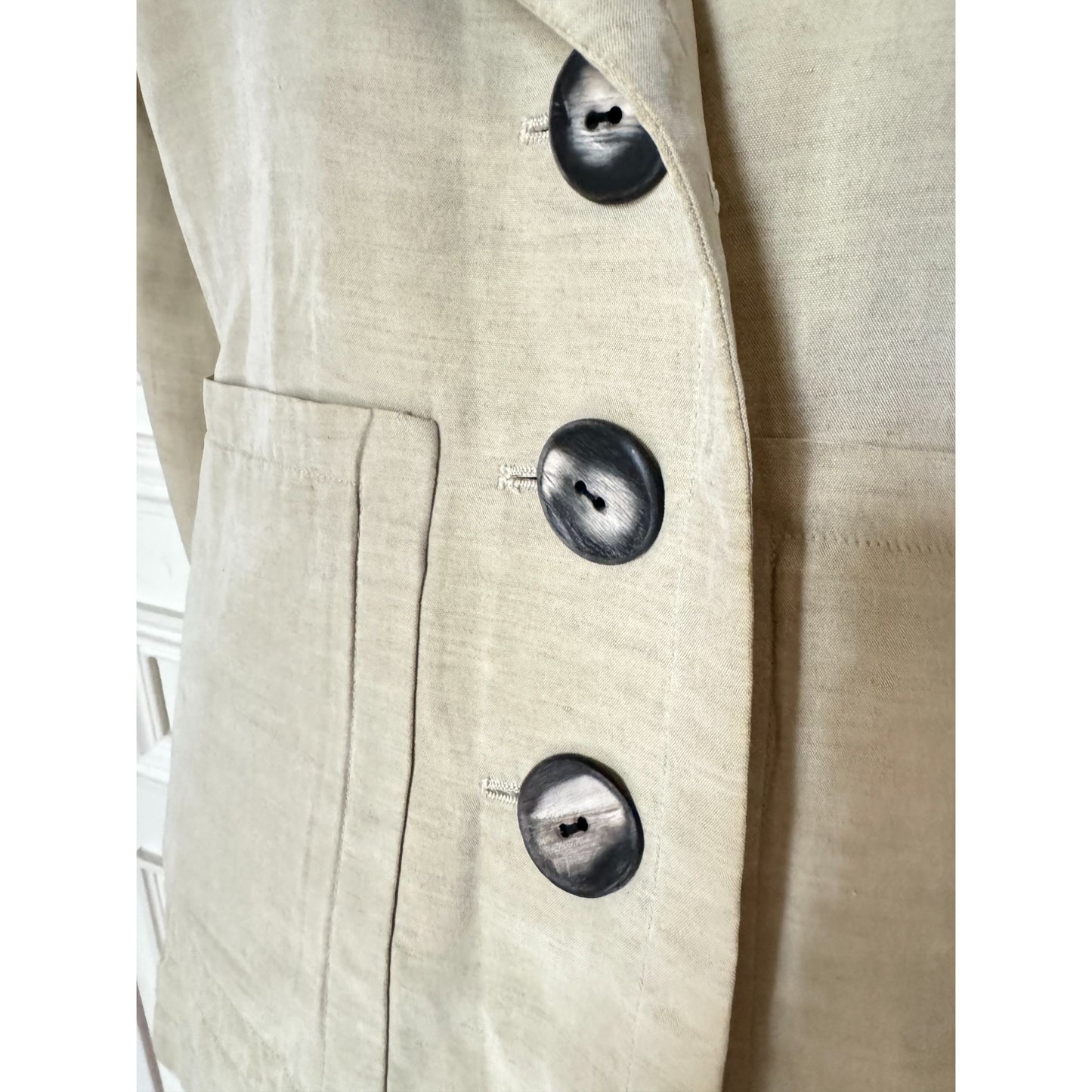 Beige Vareuse Blazer Jacket