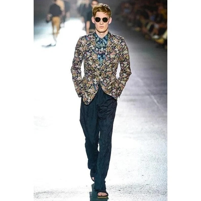 SS 2014 Runway Floral Blazer Jacket