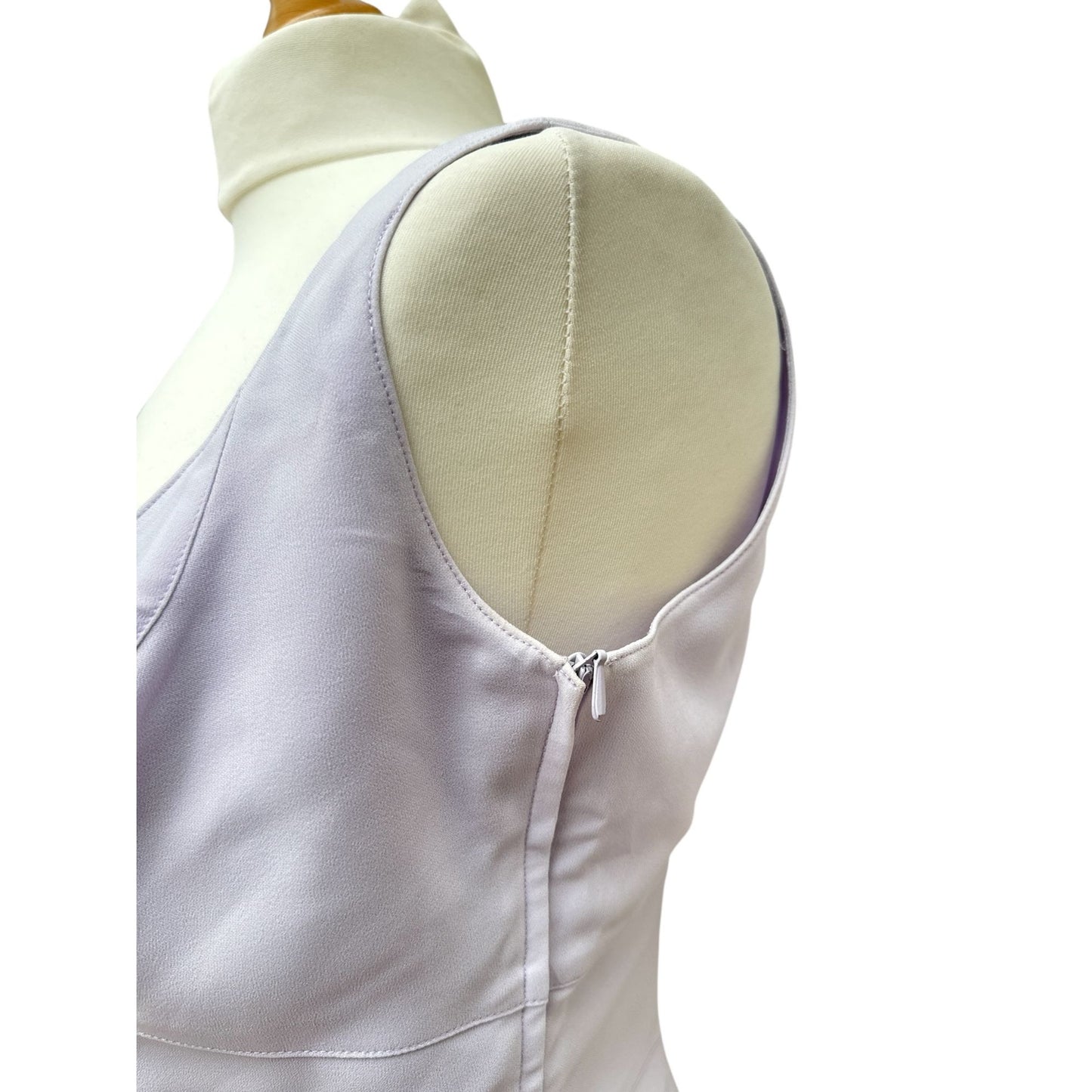 1990s Light Purple Fitted Crop Top