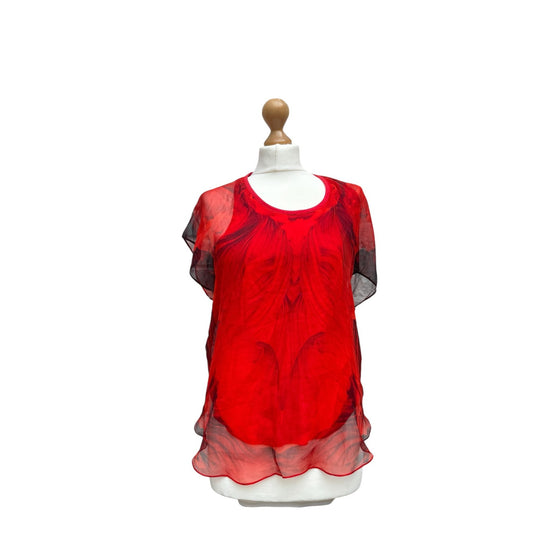 2011 Red Silk Blouse