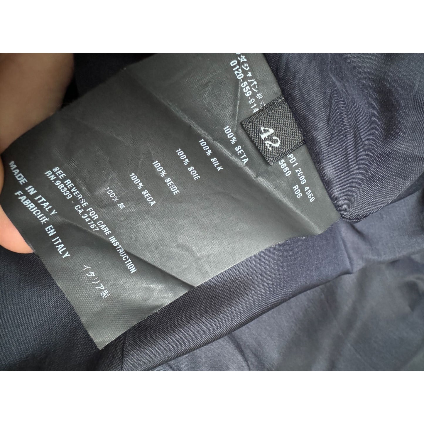 Vintage Navy Silk Blazer Jacket