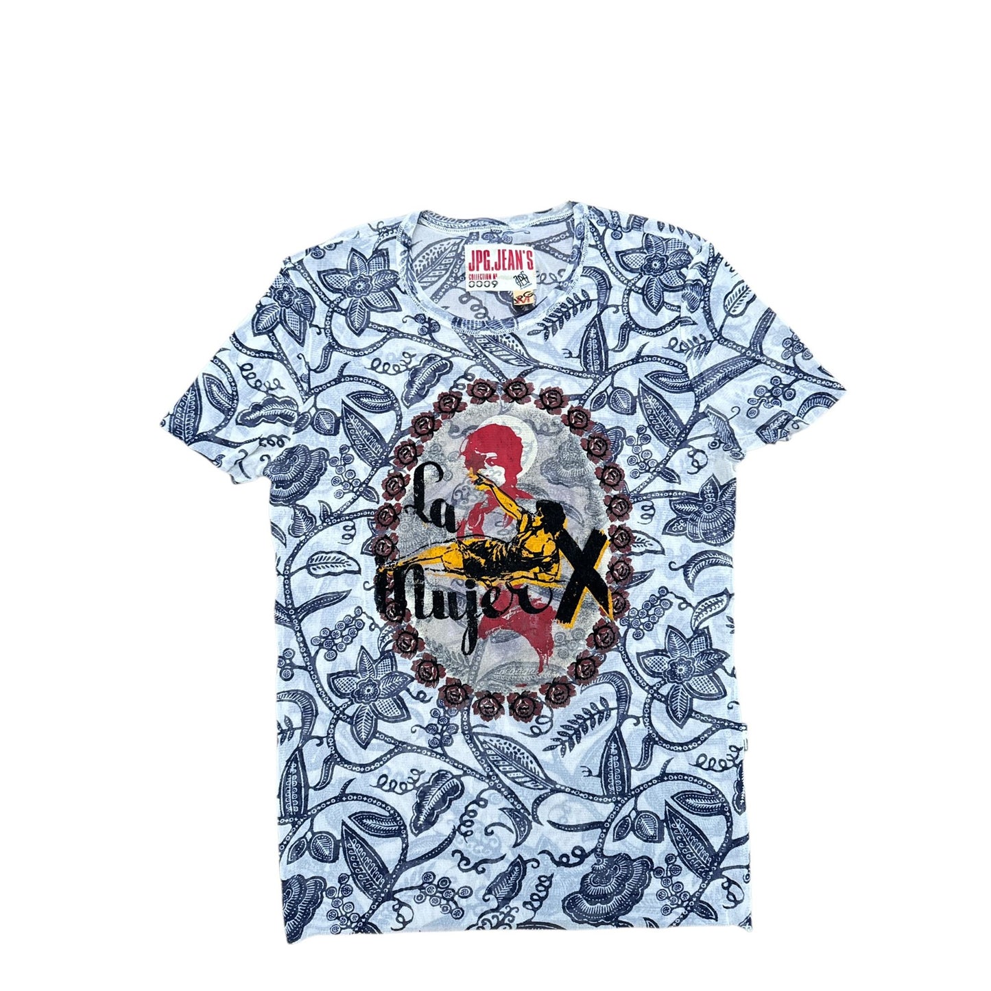 Vintage Blue Mesh Floral