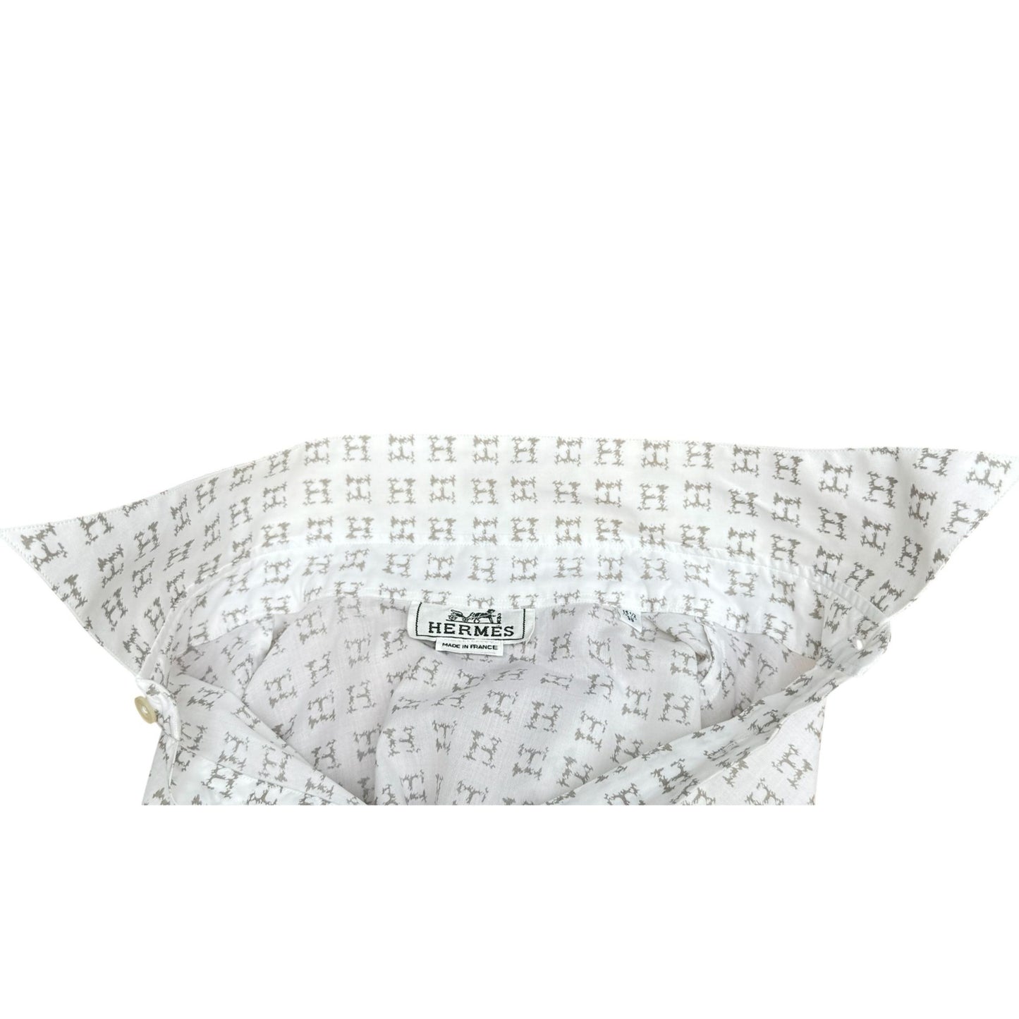 White Cotton Monogram Shirt