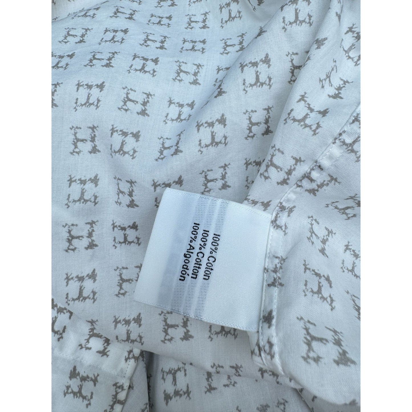 White Cotton Monogram Shirt