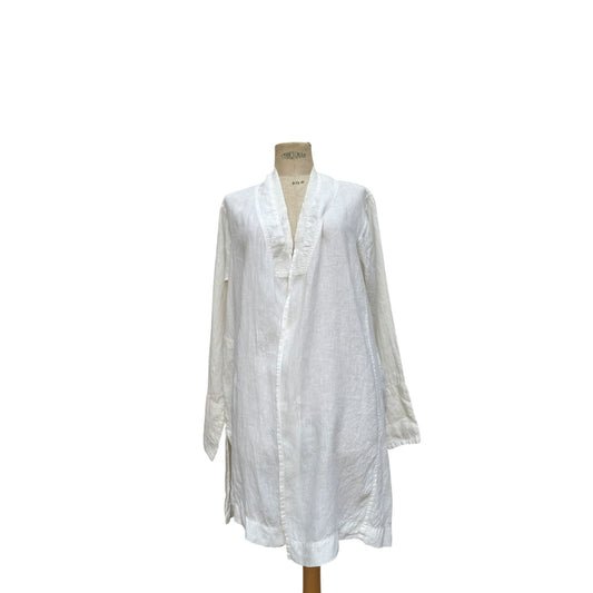 1980s White Linen Jacket
