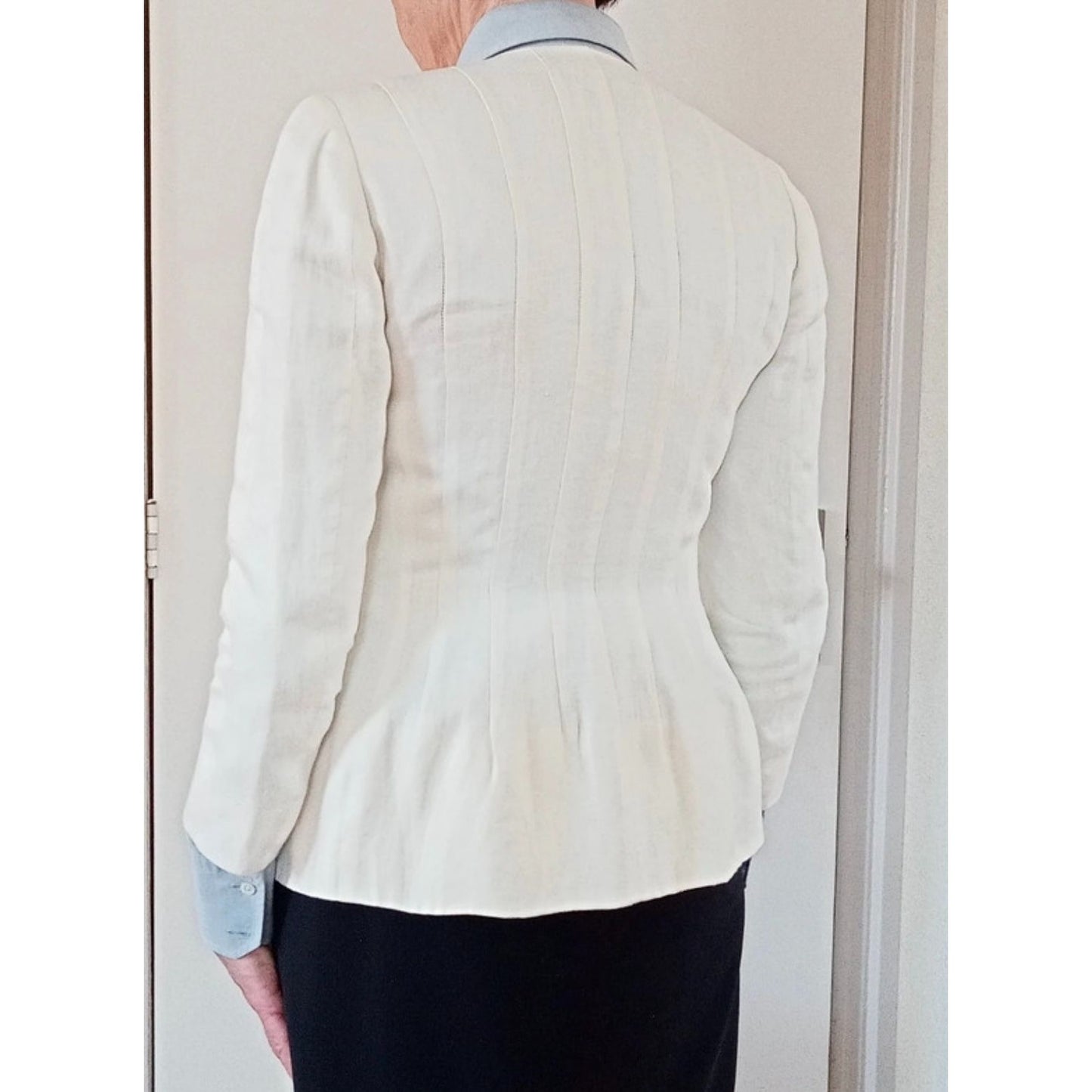 White Linen Blazer Jacket
